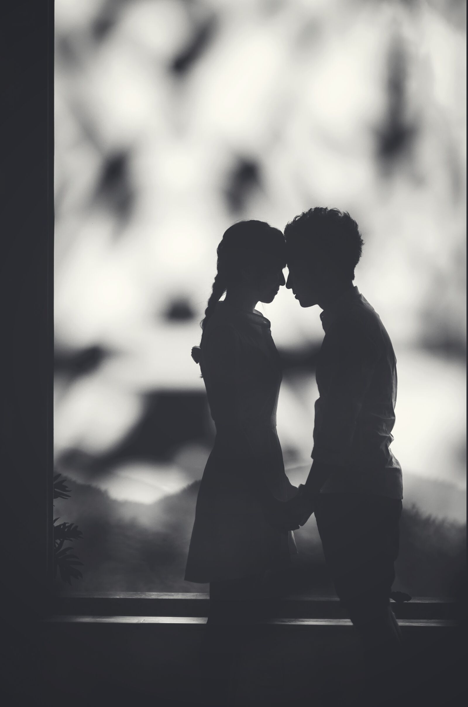 Nikon D7000 sample photo. Silhouette, couple, black photography
