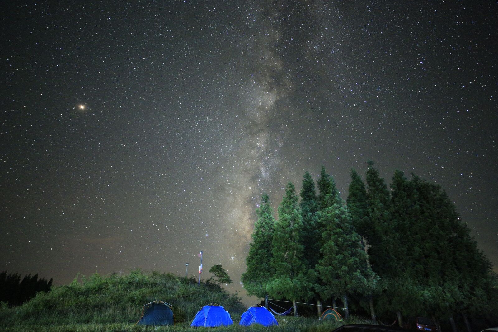 Canon EOS 5D Mark III sample photo. Starry sky, camping, tent photography