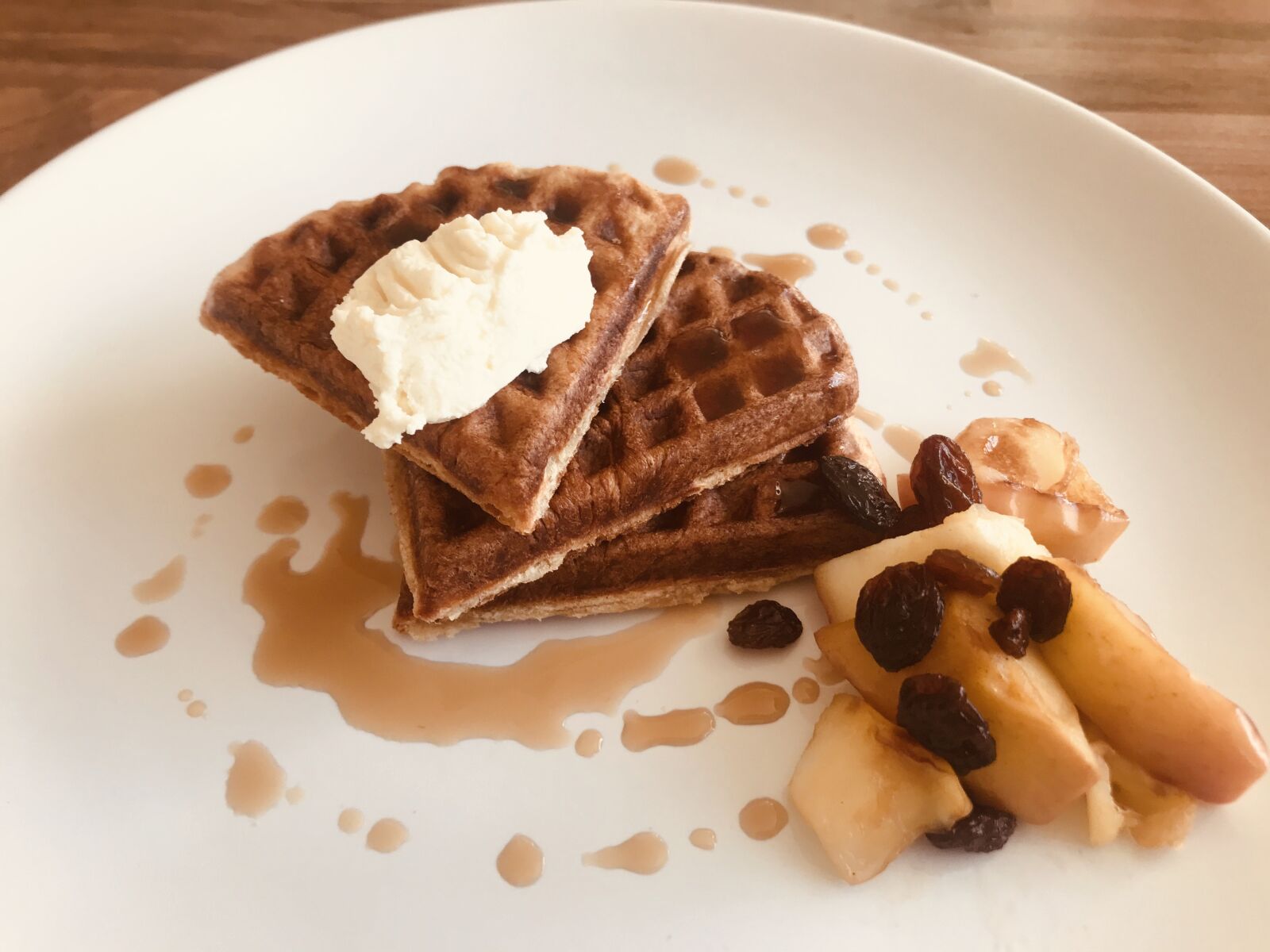 iPhone 7 back camera 3.99mm f/1.8 sample photo. Baking, waffle, recipes photography