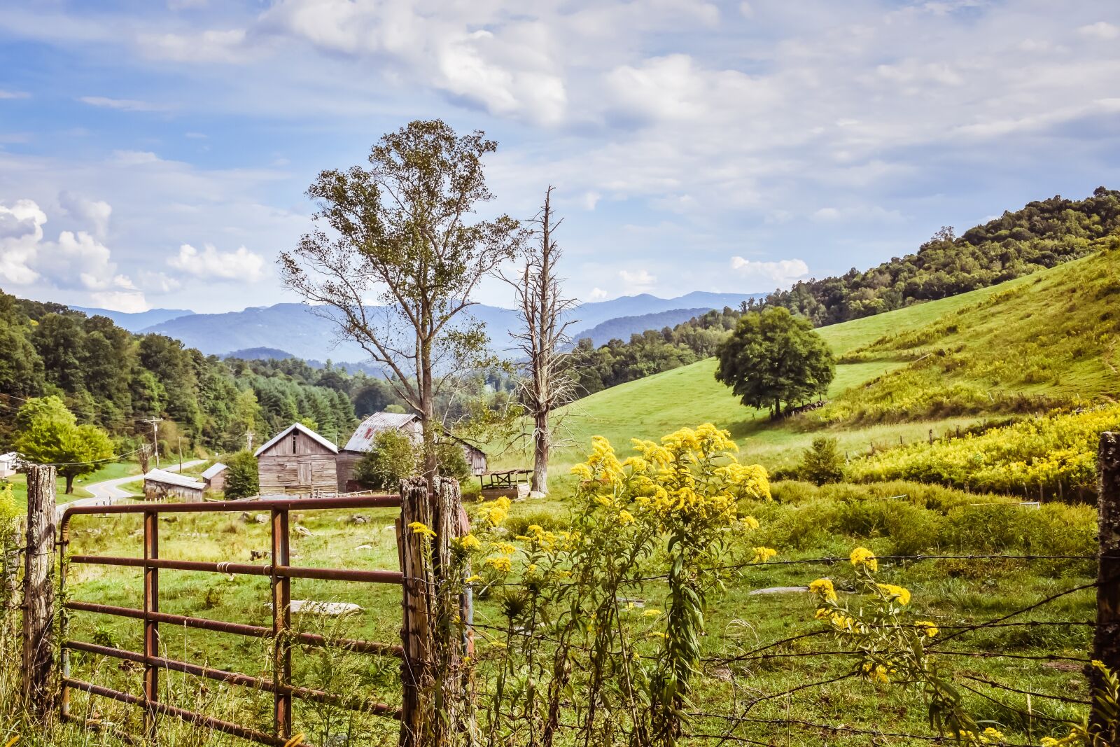 Nikon D7200 sample photo. Farm land, barn, blue photography