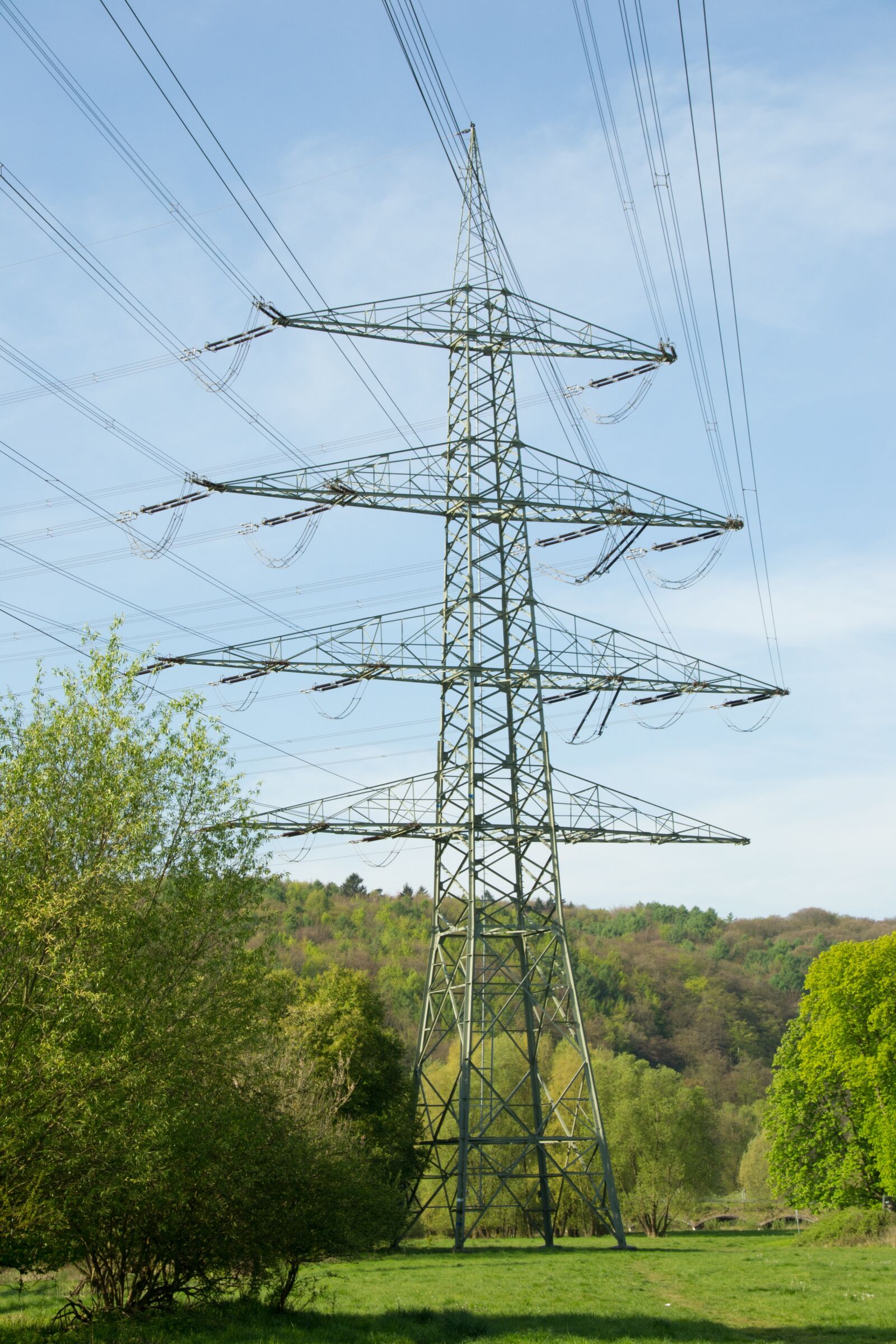 Nikon D3100 sample photo. Strommast, electricity, power line photography