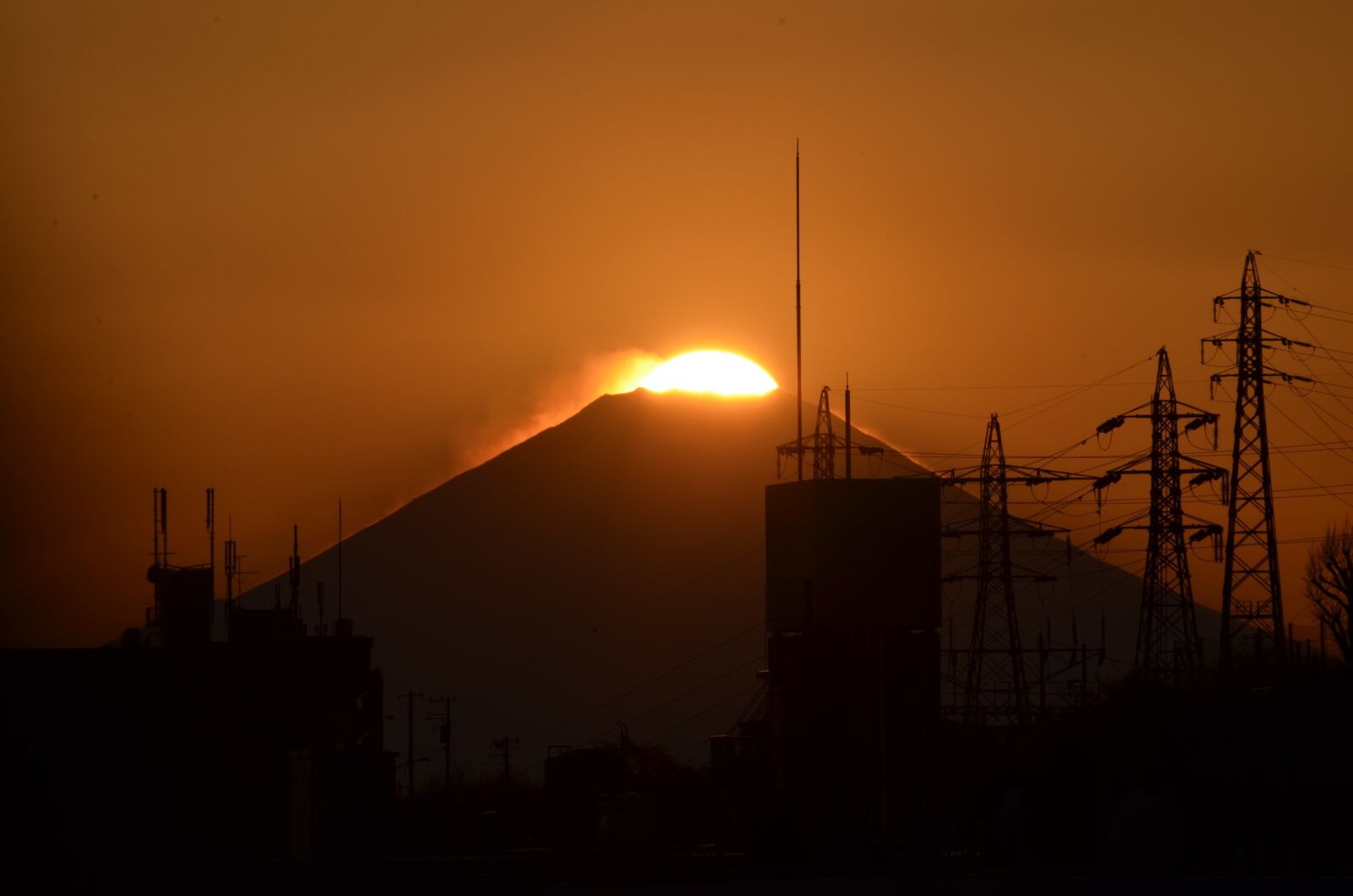 Nikon D5100 sample photo. Mt fuji, sunset, sun photography