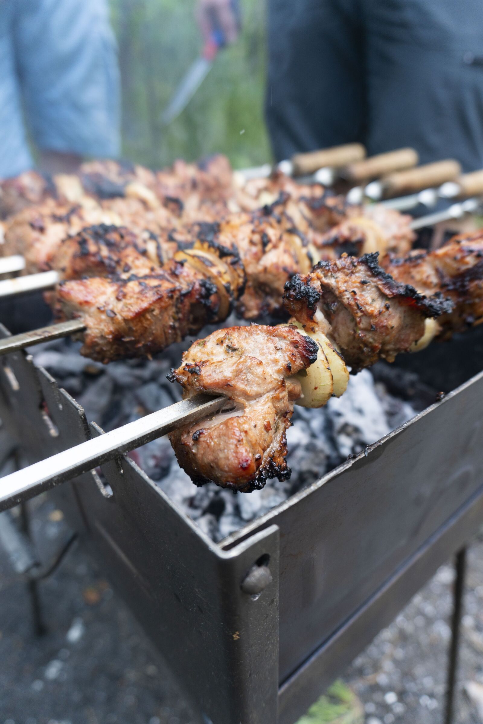 Sony a6300 sample photo. Shish kebab, meat, vacation photography