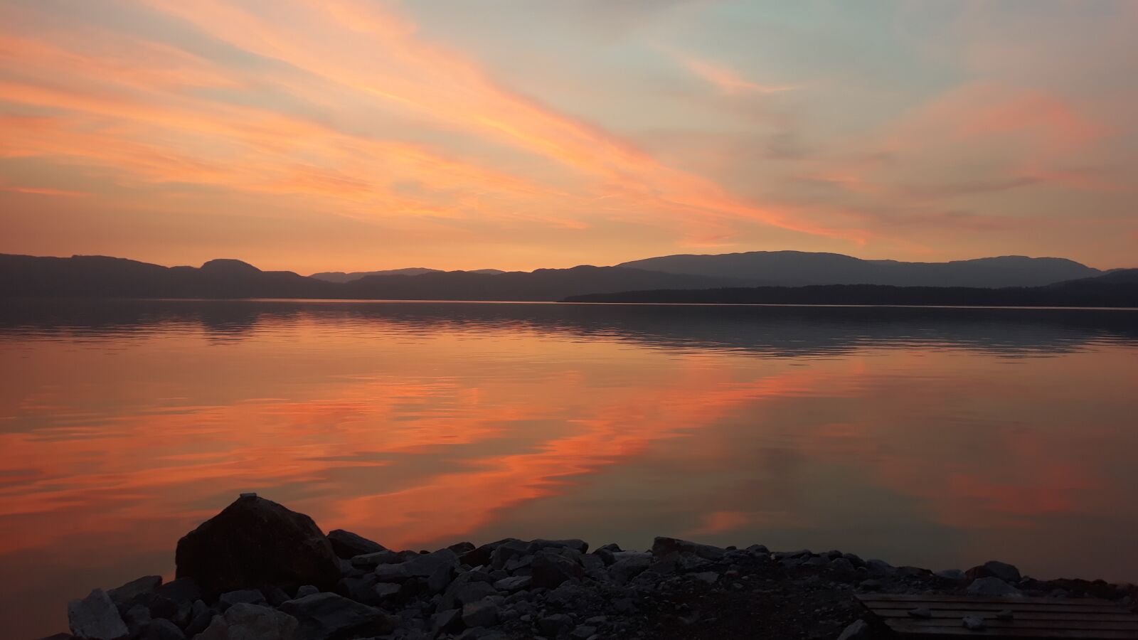 Samsung Galaxy J5 sample photo. Sunset, norway, fjord photography