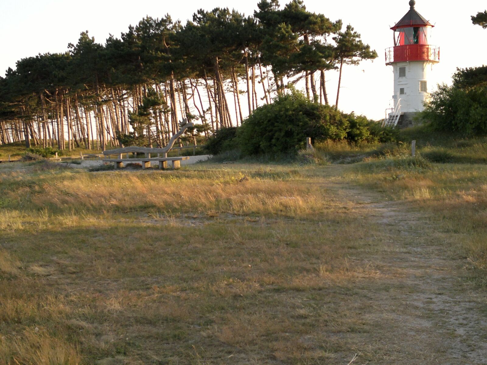 Nokia N8-00 sample photo. Hiddensee, lighthouse, wooden bench photography