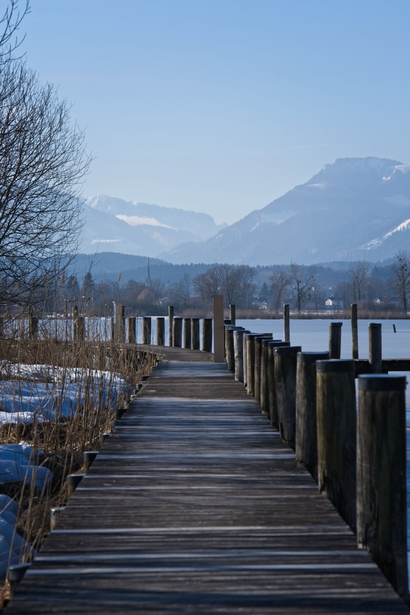 Nikon D7100 sample photo. Winter, boardwalk, web photography