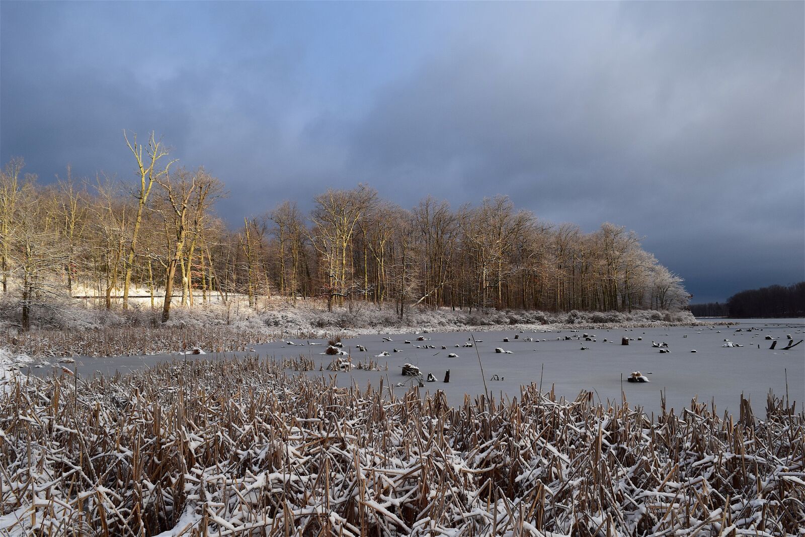 Nikon D3300 sample photo. Snow, sunrise, lake photography