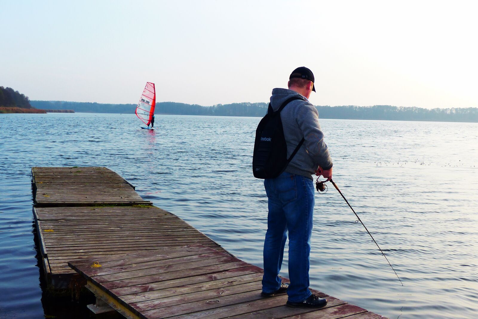 Panasonic Lumix DMC-FZ200 sample photo. Fishing spiningowe, landscape, lake photography