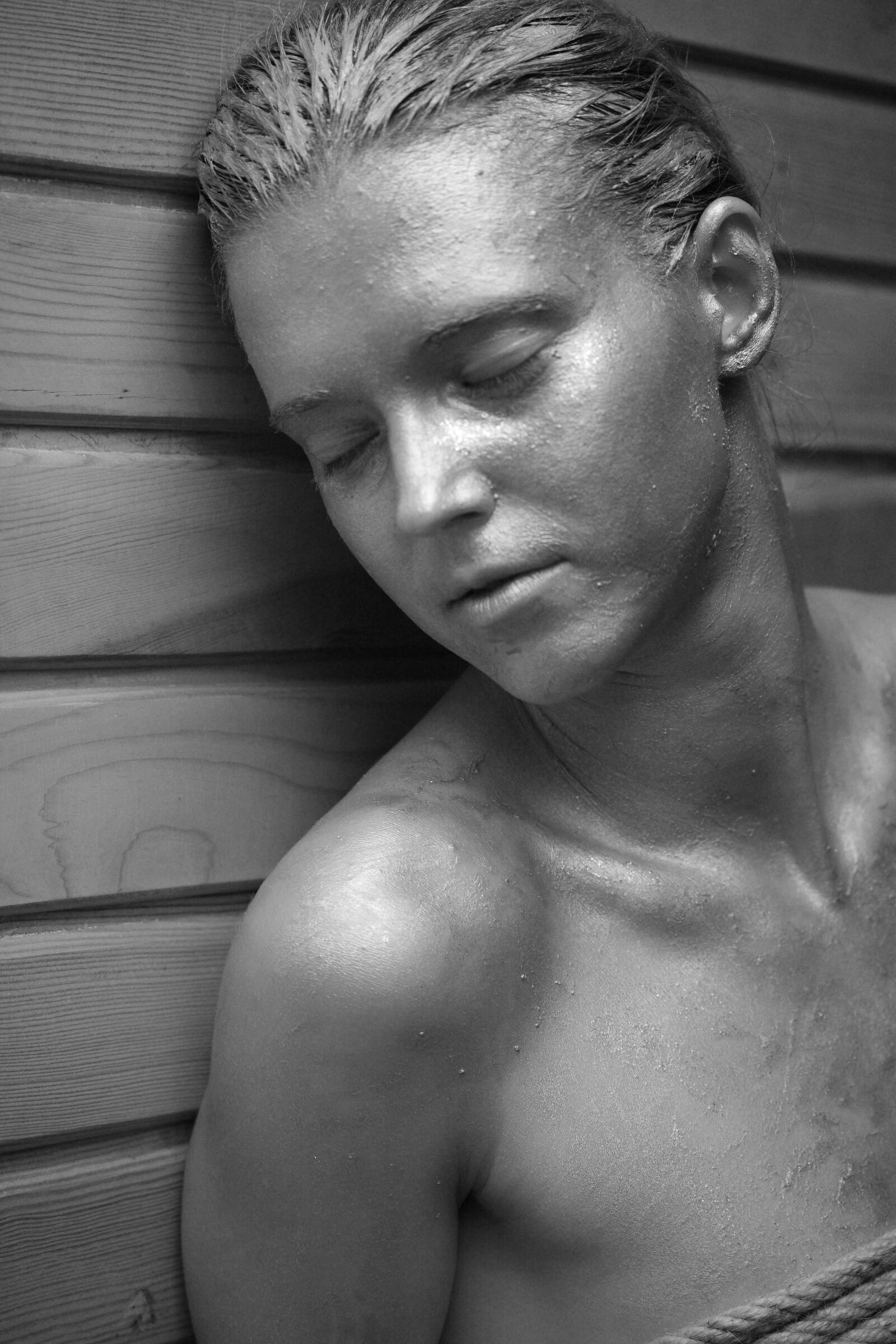 Canon EOS 40D sample photo. Model, paint, black and photography