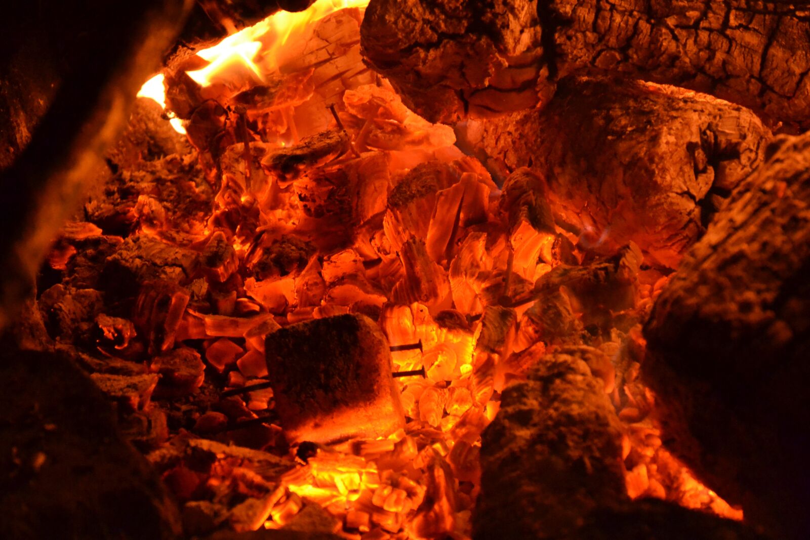 Nikon D3100 sample photo. Embers, fire, flame photography