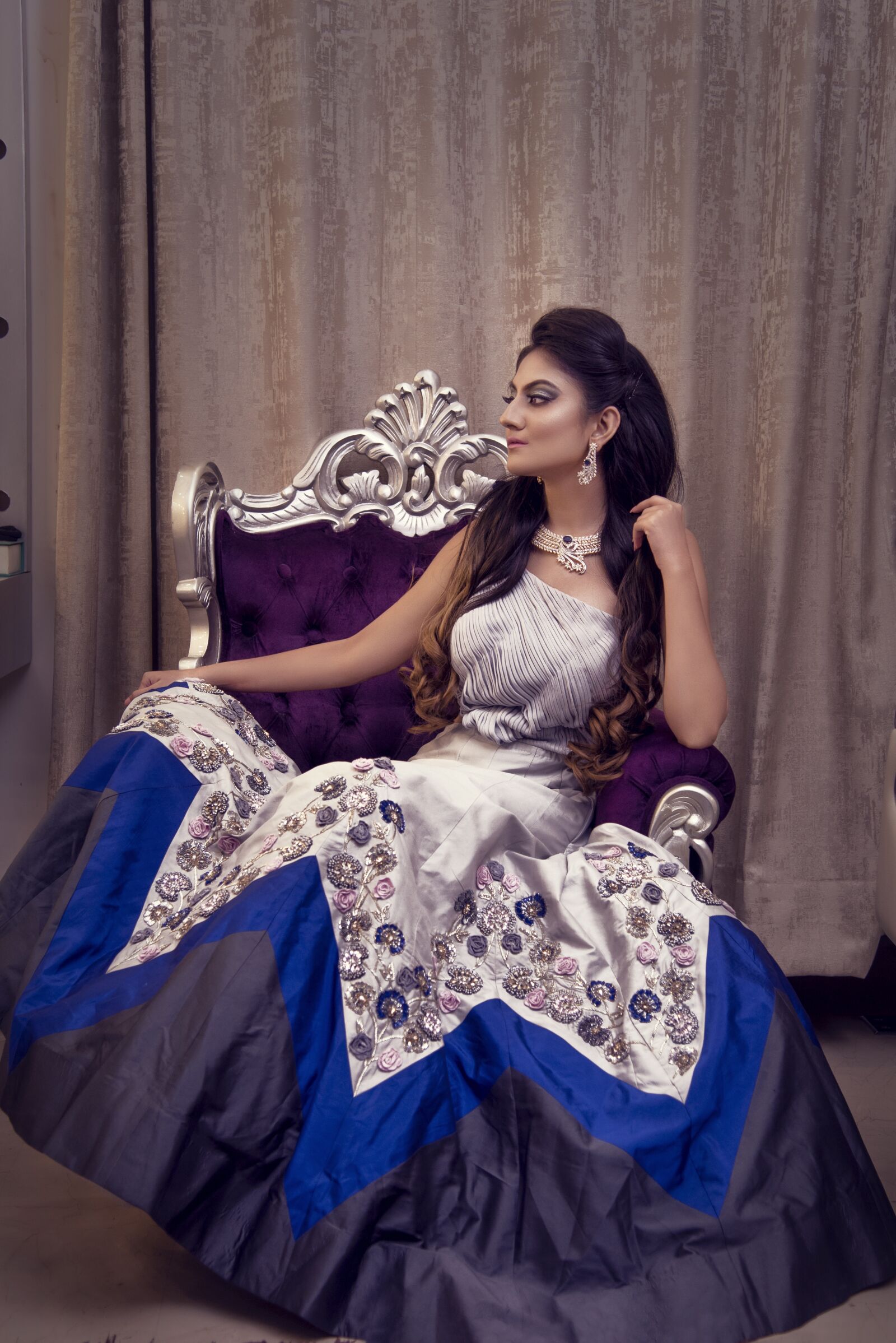 Nikon D750 sample photo. Sitting, dresses, model photography