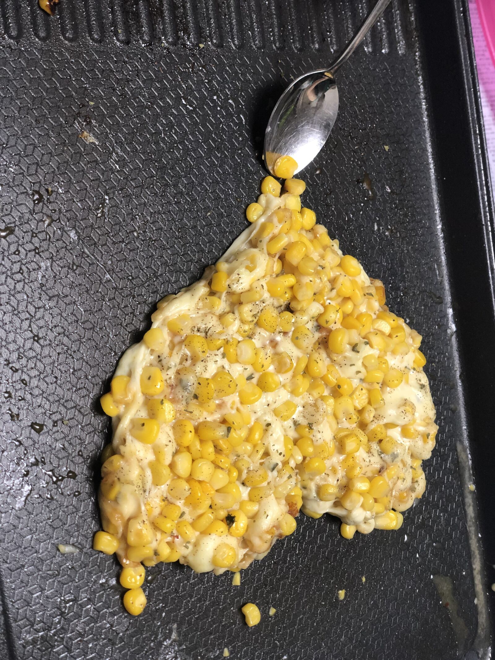 iPhone X back dual camera 6mm f/2.4 sample photo. Fried rice, cone cheese photography