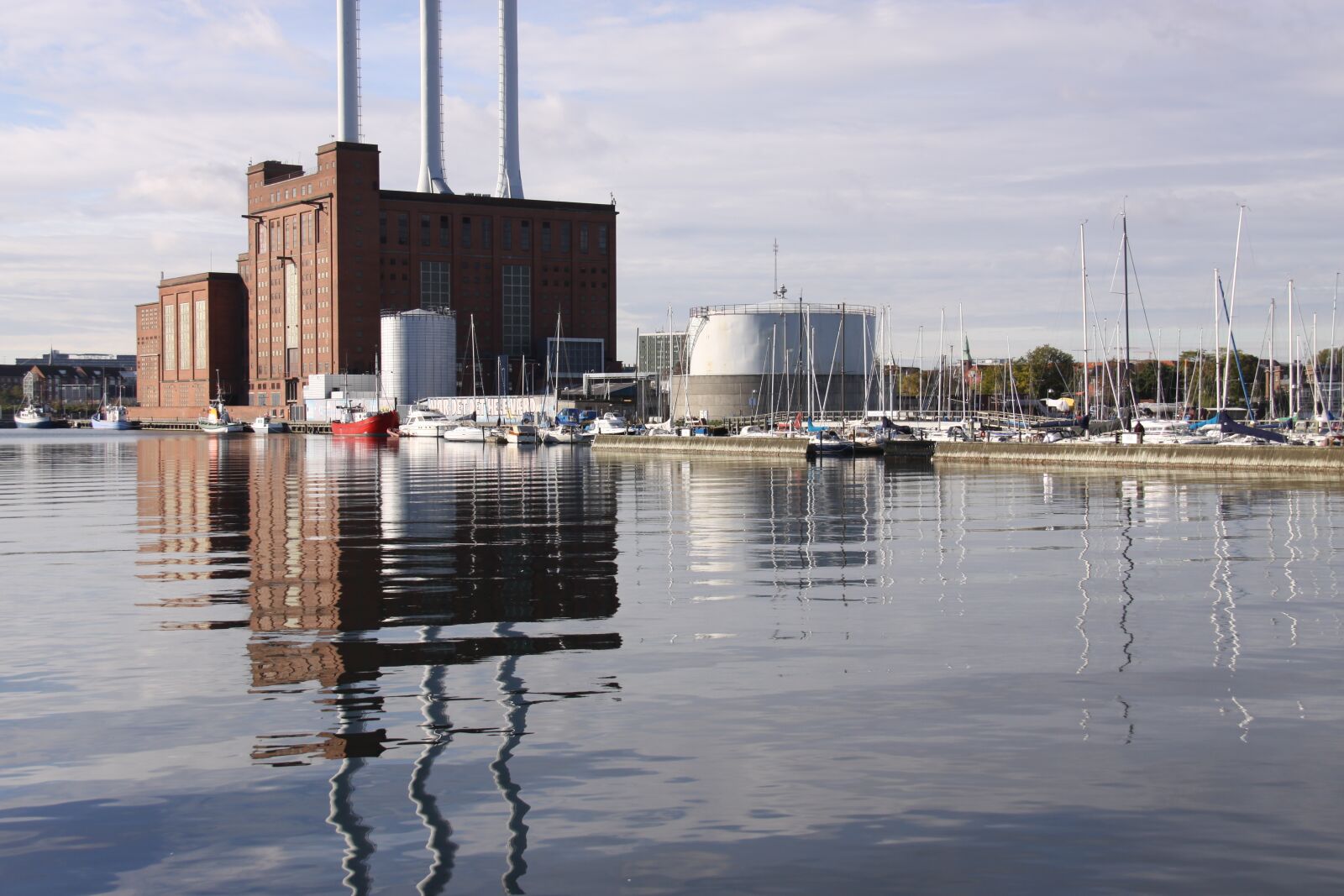 Canon EOS 50D sample photo. Power plant, chimneys, reflections photography