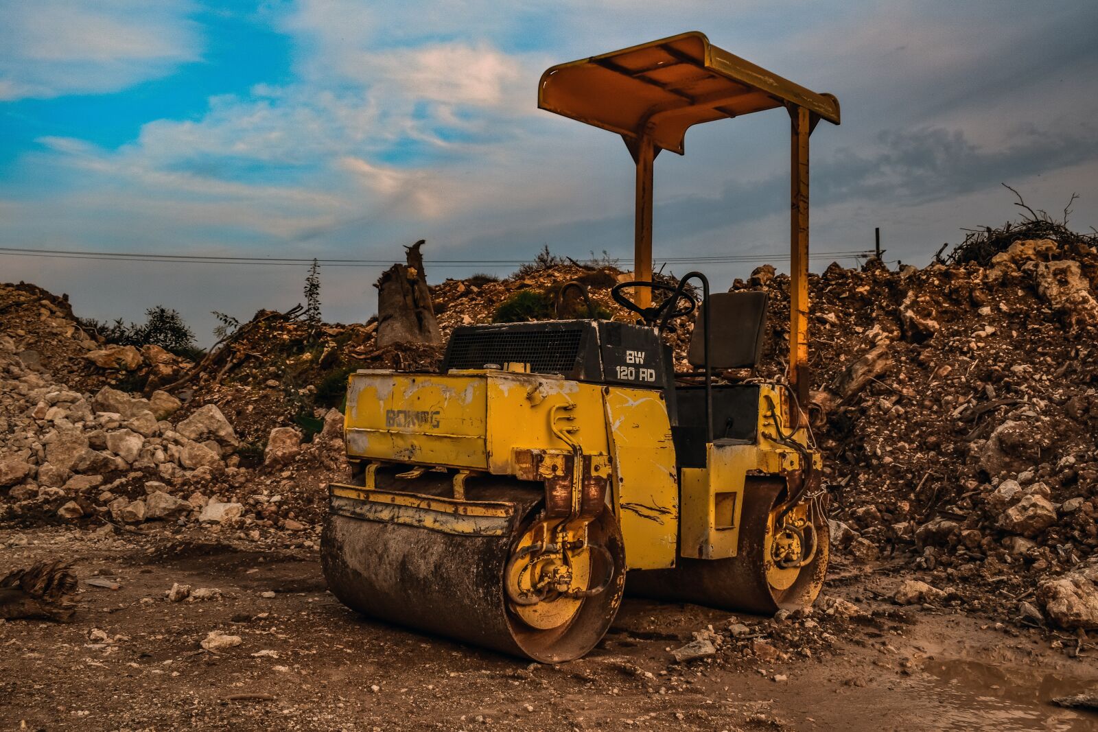 Nikon D3300 sample photo. Roller, machine, construction site photography