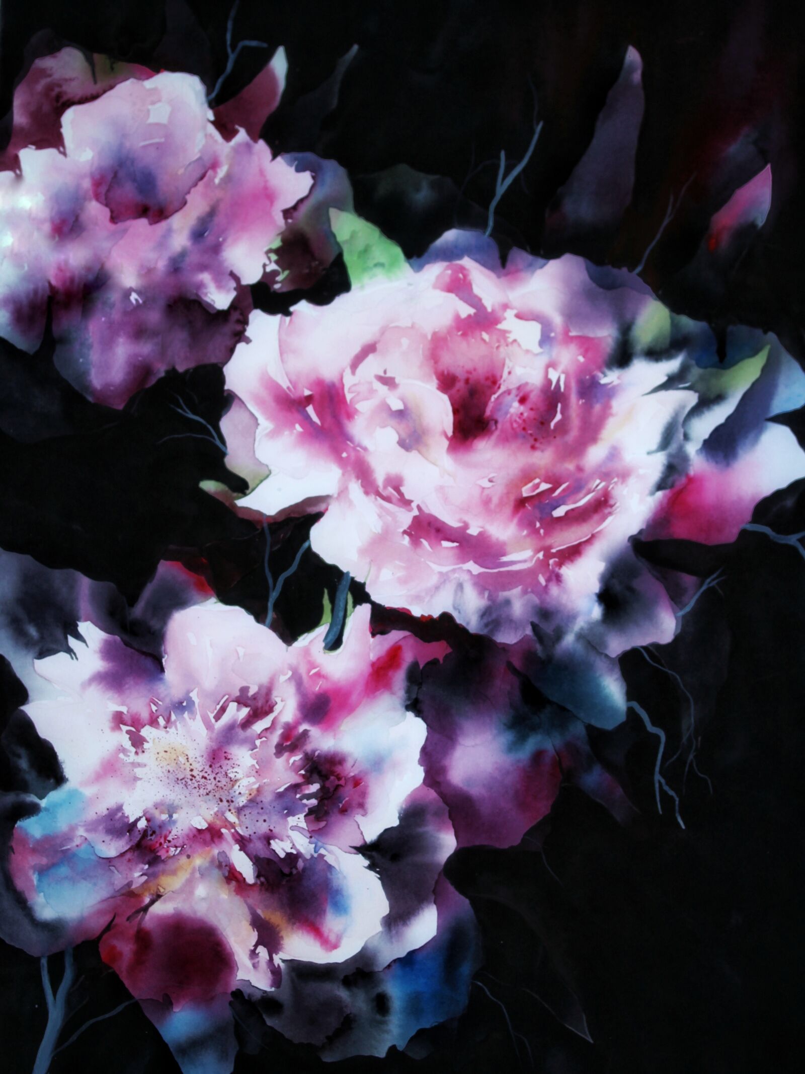 Canon EF-S 60mm F2.8 Macro USM sample photo. Watercolour, peony, peony bouquet photography