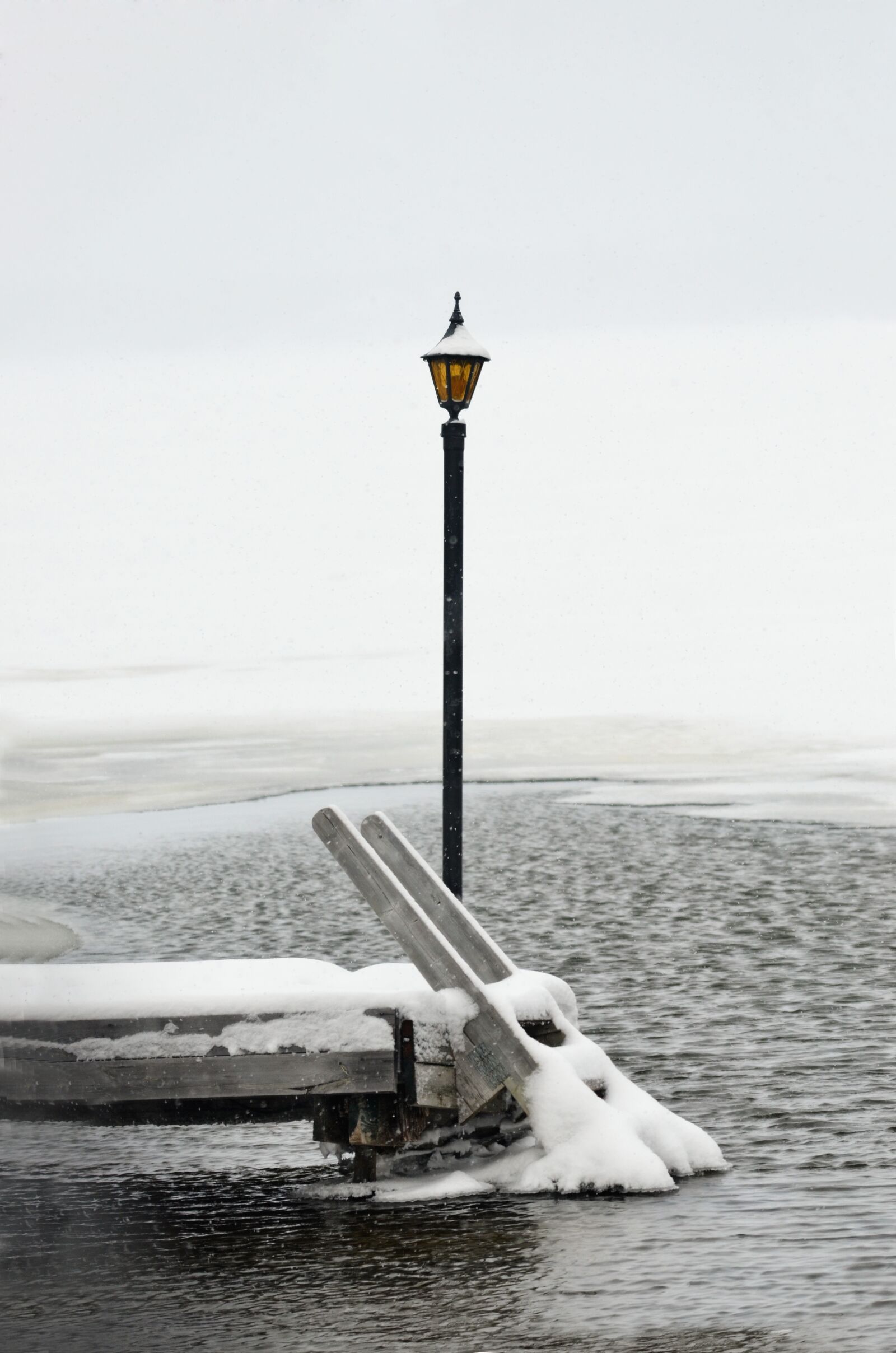 Nikon D7000 sample photo. Frozen, lantern, ladder photography