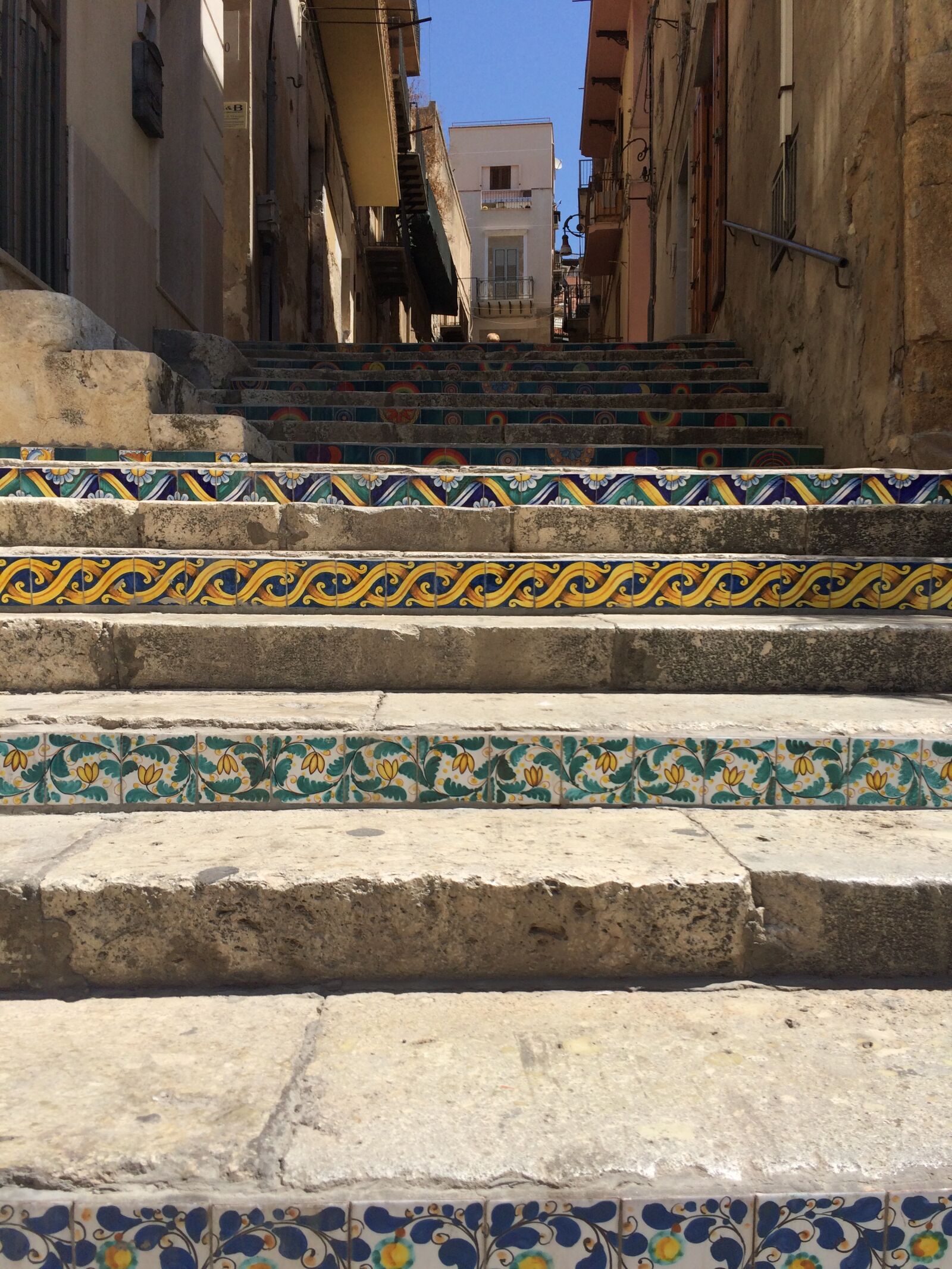 Apple iPhone 5s sample photo. Ceramics, sciacca, sicily, stairs photography