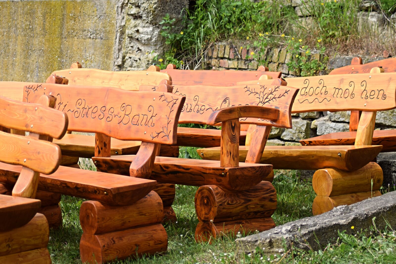 Nikon D3300 sample photo. Benches, wood, out photography