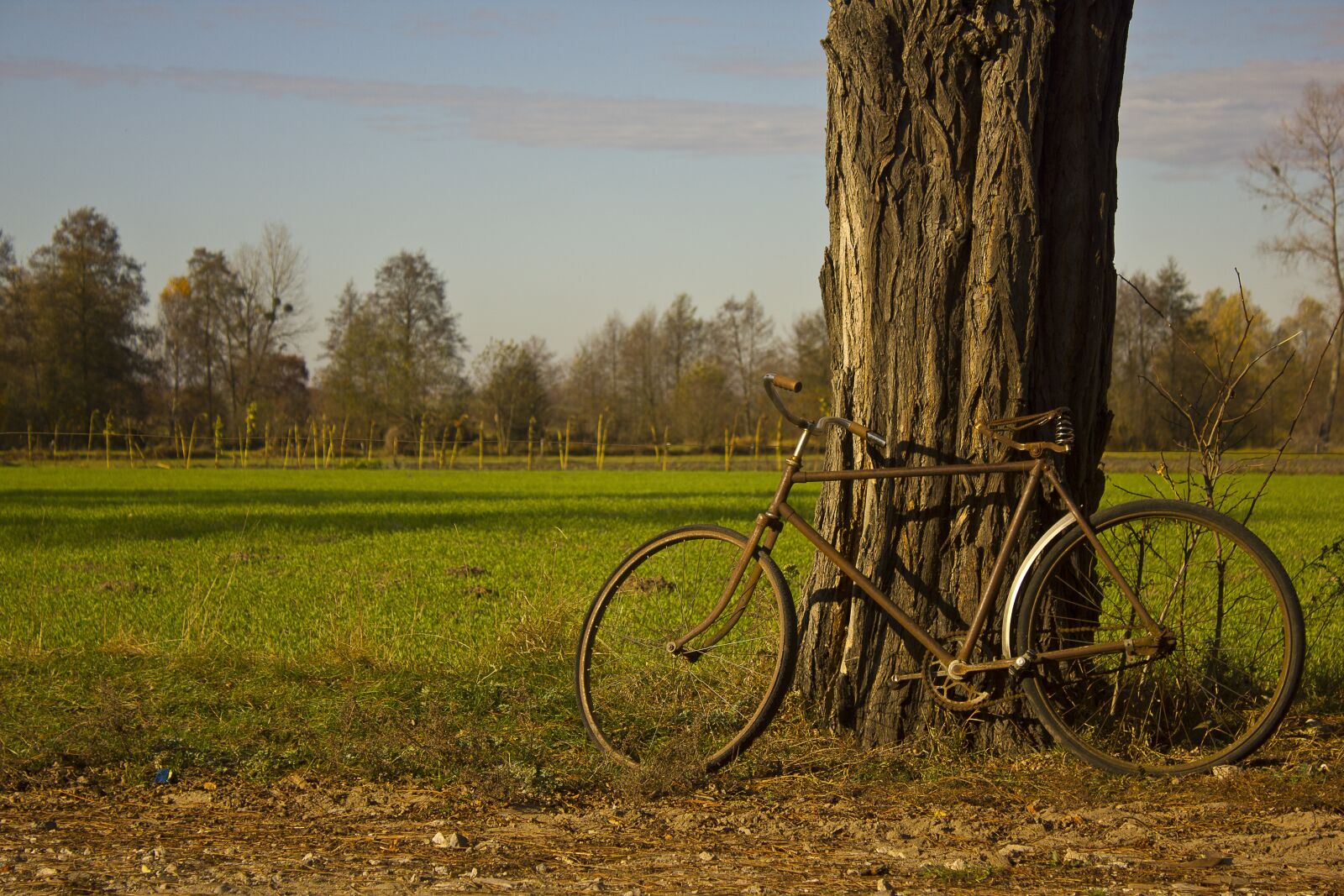Canon EF-S 18-55mm F3.5-5.6 IS sample photo. Bike, landscape, village photography
