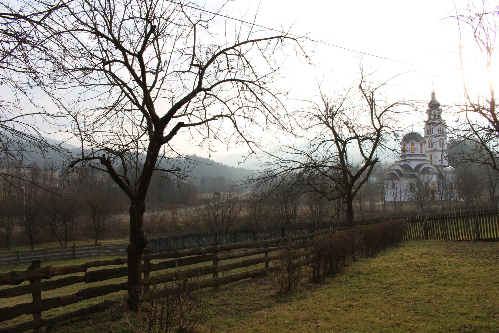 Canon EOS 100D (EOS Rebel SL1 / EOS Kiss X7) sample photo. Bare, trees, by, building photography