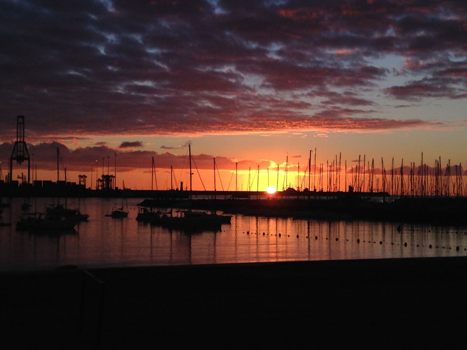iPhone 5c back camera 4.12mm f/2.4 sample photo. Dawn, port, boats photography