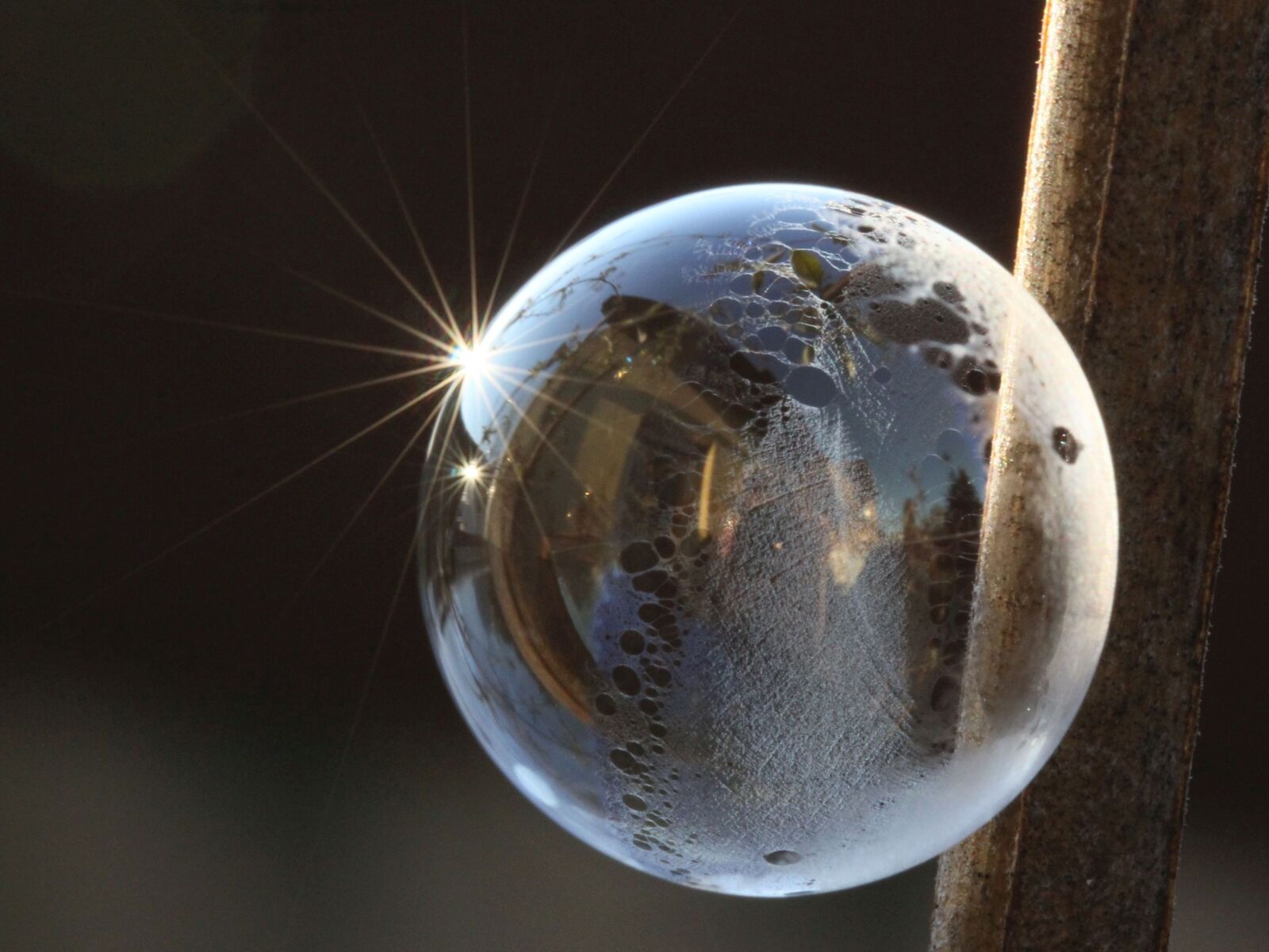 Canon EF 100mm F2.8L Macro IS USM sample photo. Soap bubble, light, reflection photography