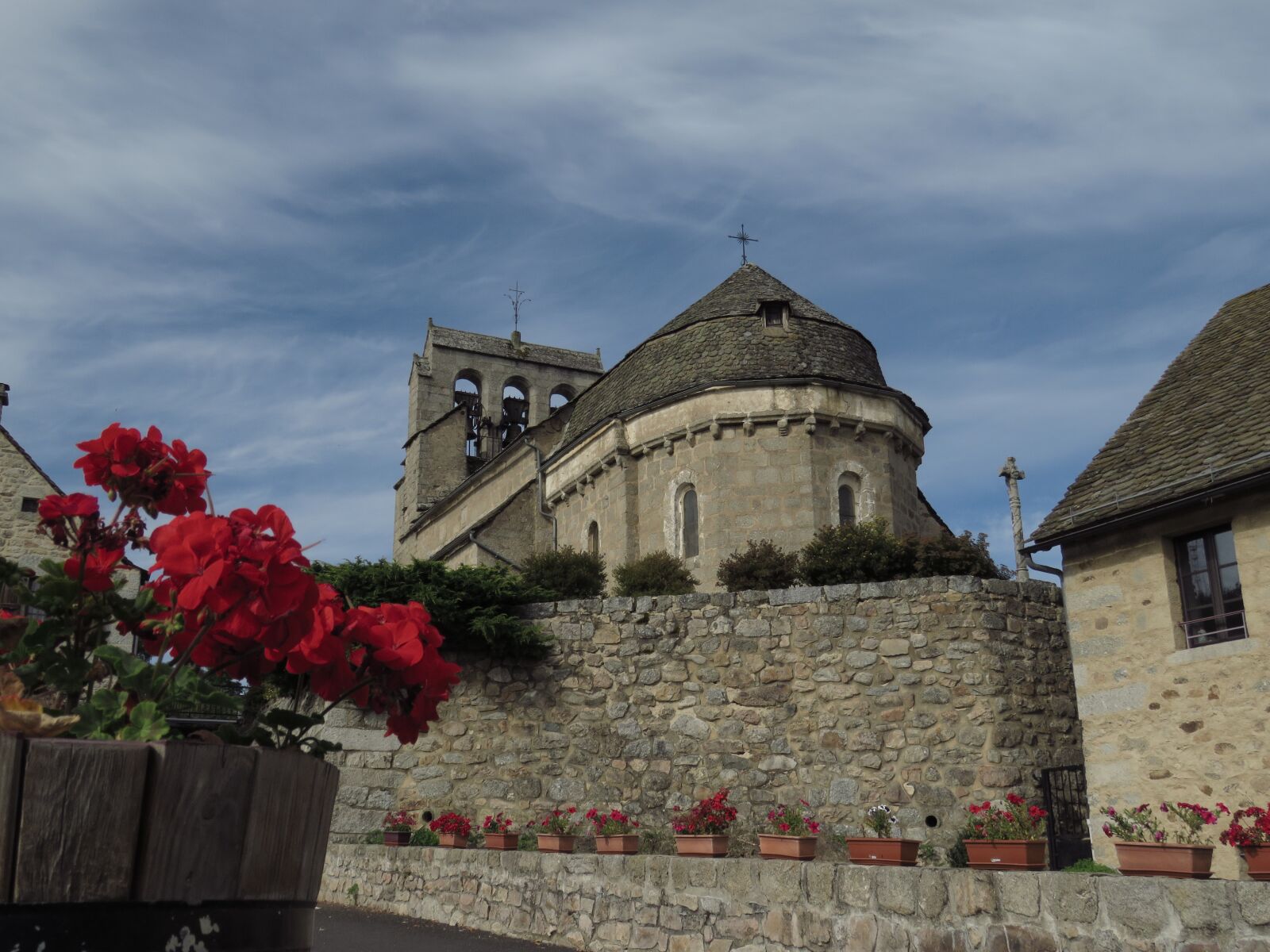Canon PowerShot SX60 HS sample photo. Church, flowers, village photography