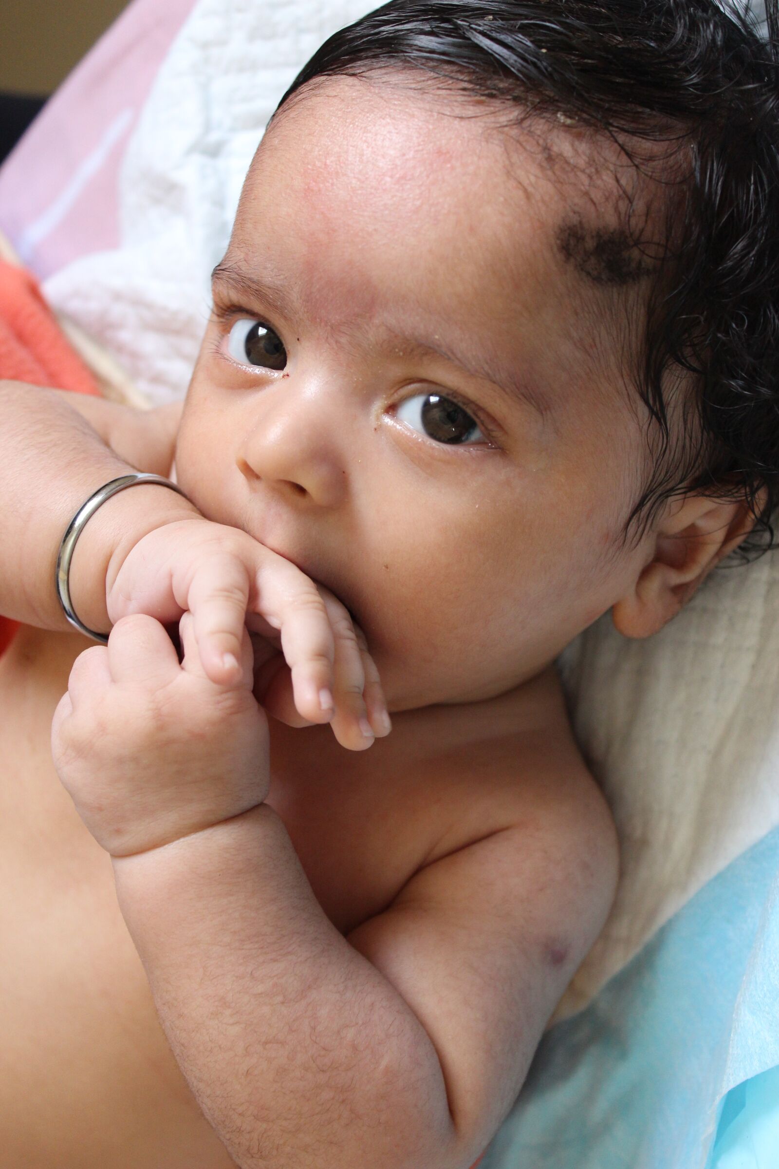 Canon EOS 700D (EOS Rebel T5i / EOS Kiss X7i) sample photo. Baby, eyes, newborn photography