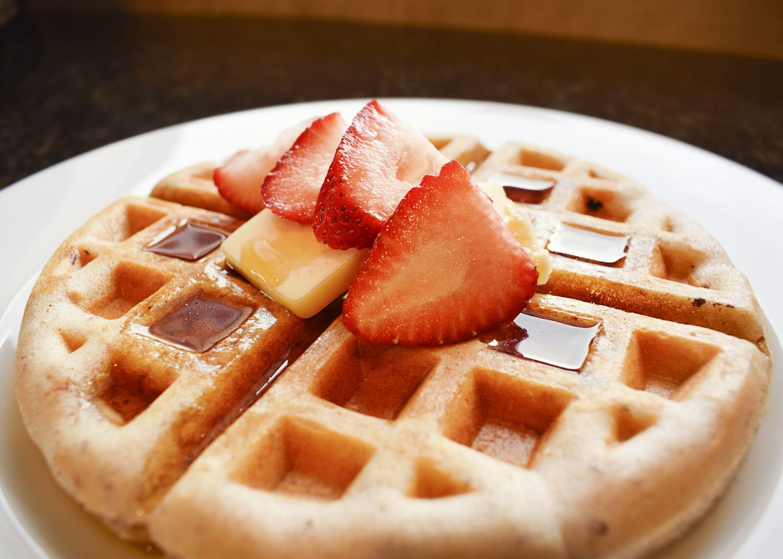 Nikon D5300 sample photo. Waffle, waffles, strawberry photography