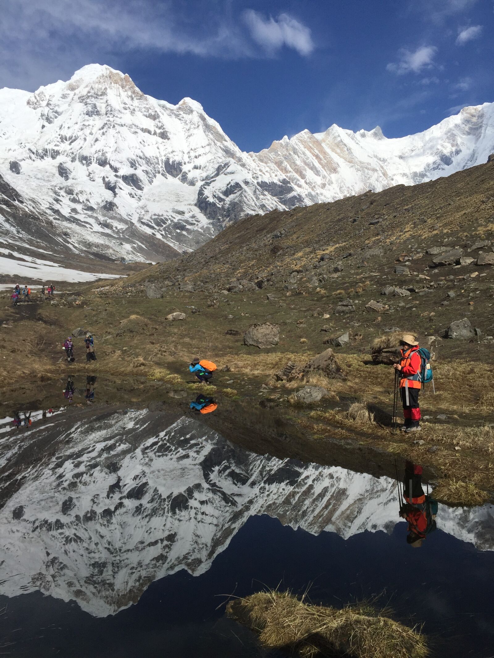 iPhone 6 Plus back camera 4.15mm f/2.2 sample photo. Nepal, annapurna, pool photography