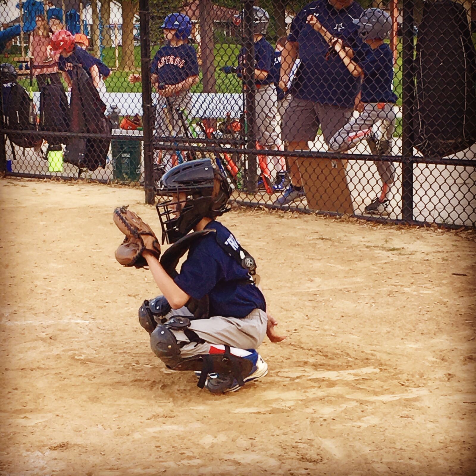 Apple iPhone 6s Plus sample photo. Baseball, catcher, youth sports photography