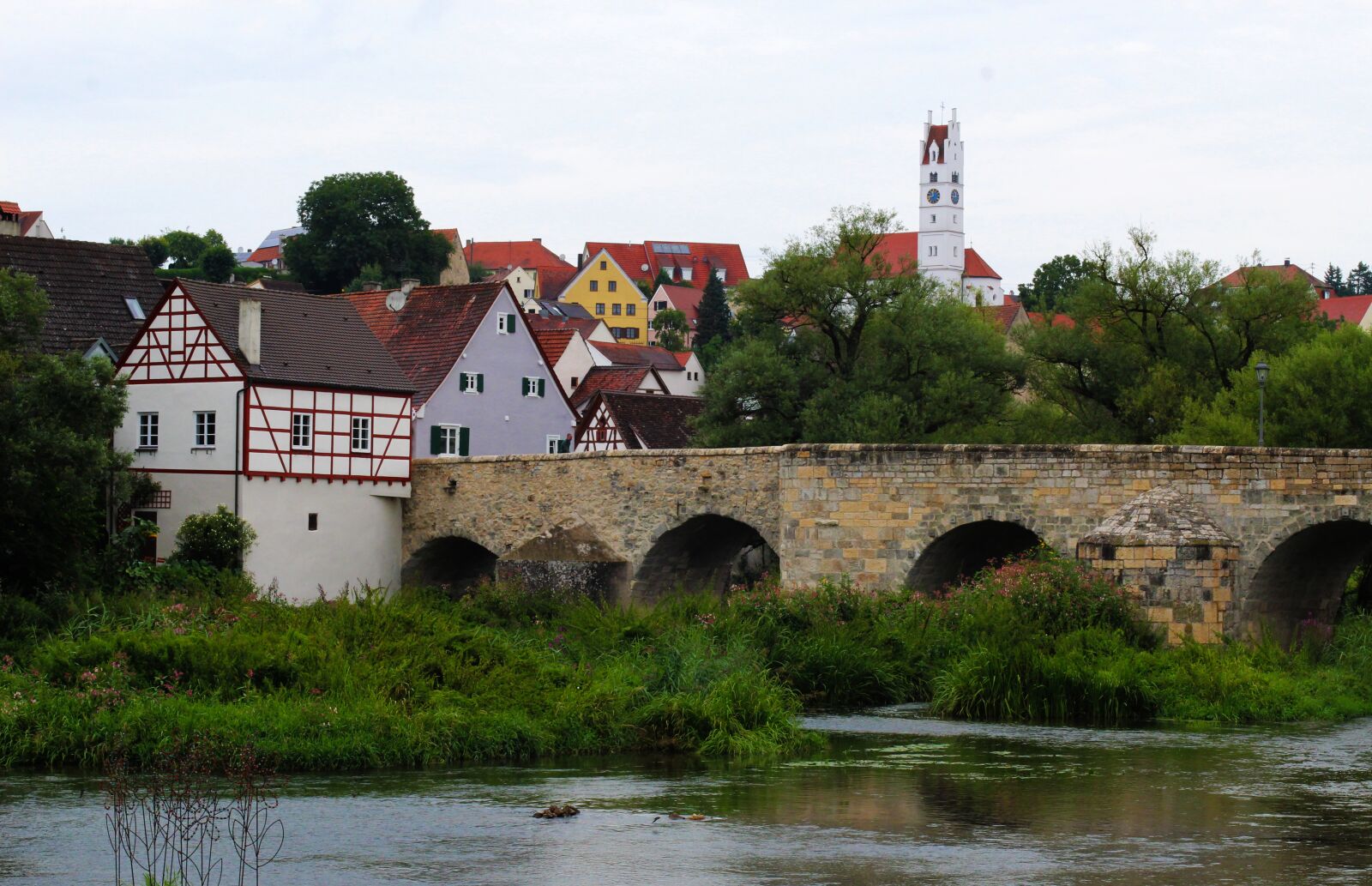 Canon EF 50mm F1.4 USM sample photo. Harburg, bavaria, stone bridge photography
