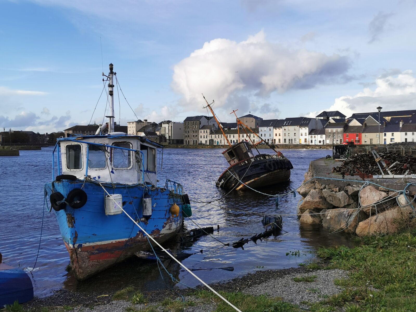 HUAWEI P30 Pro sample photo. Boats, galway, ireland photography