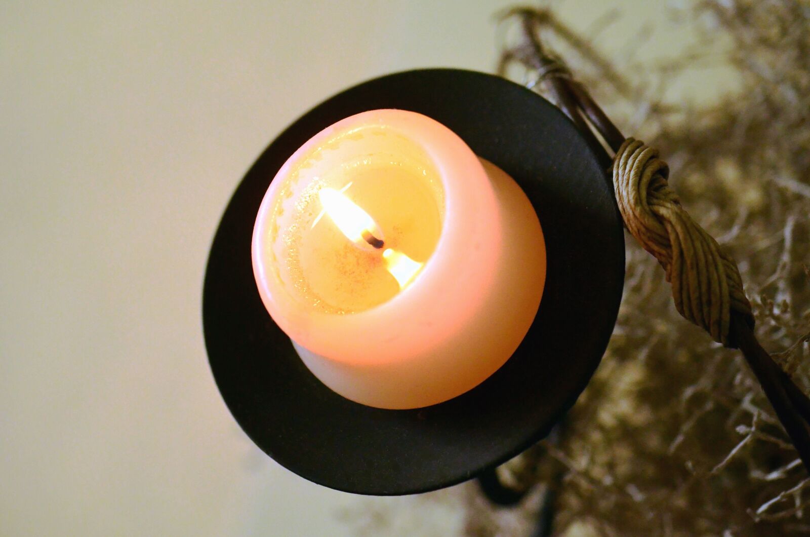 Nikon D5100 sample photo. Candle, flame, metal, candlestick photography