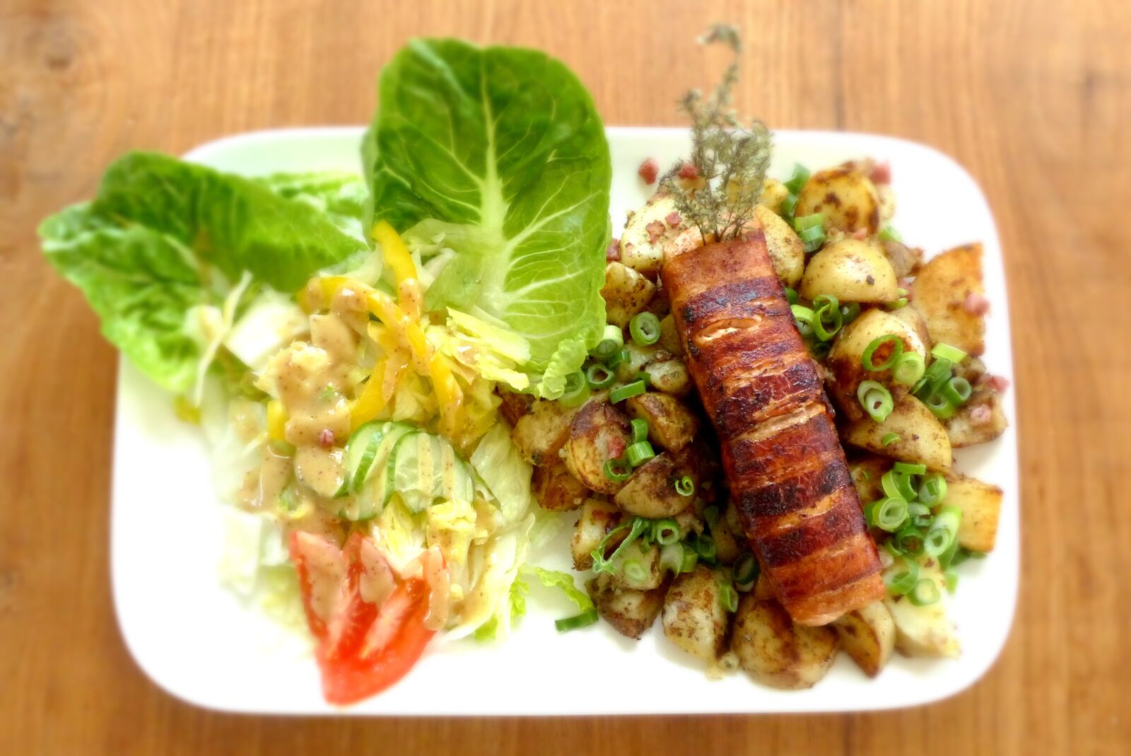 Panasonic Lumix DMC-FZ200 sample photo. Salmon wrapped in bacon photography