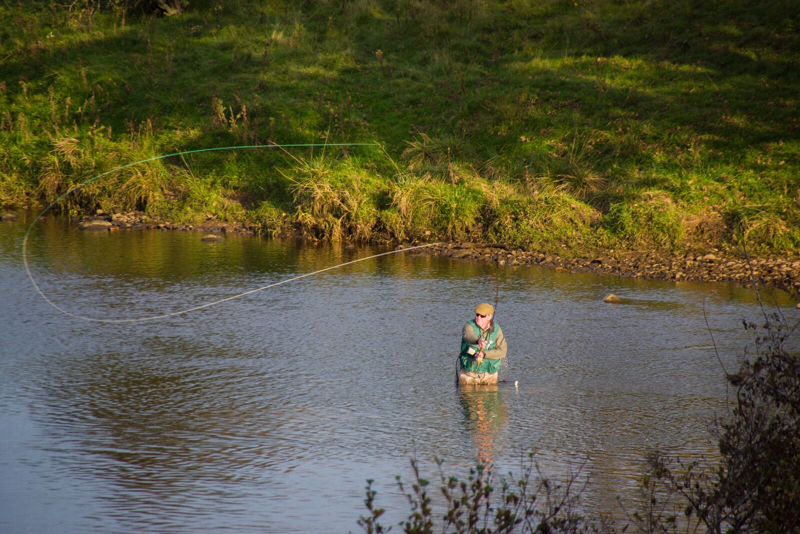 Pentax K-70 sample photo. Fisherman, angler, fishing rod photography