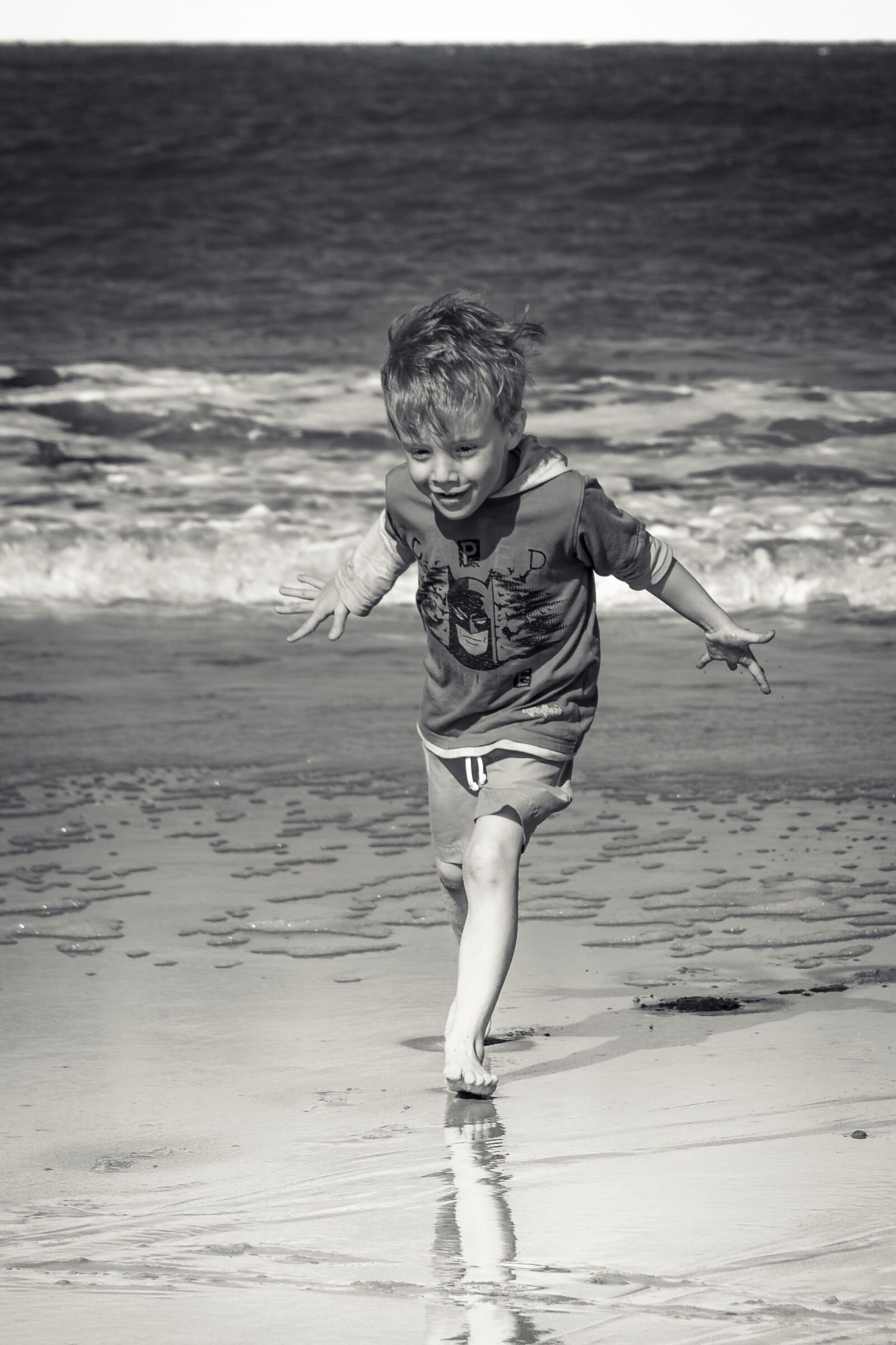 Nikon D3300 sample photo. Beach, boy, black and photography