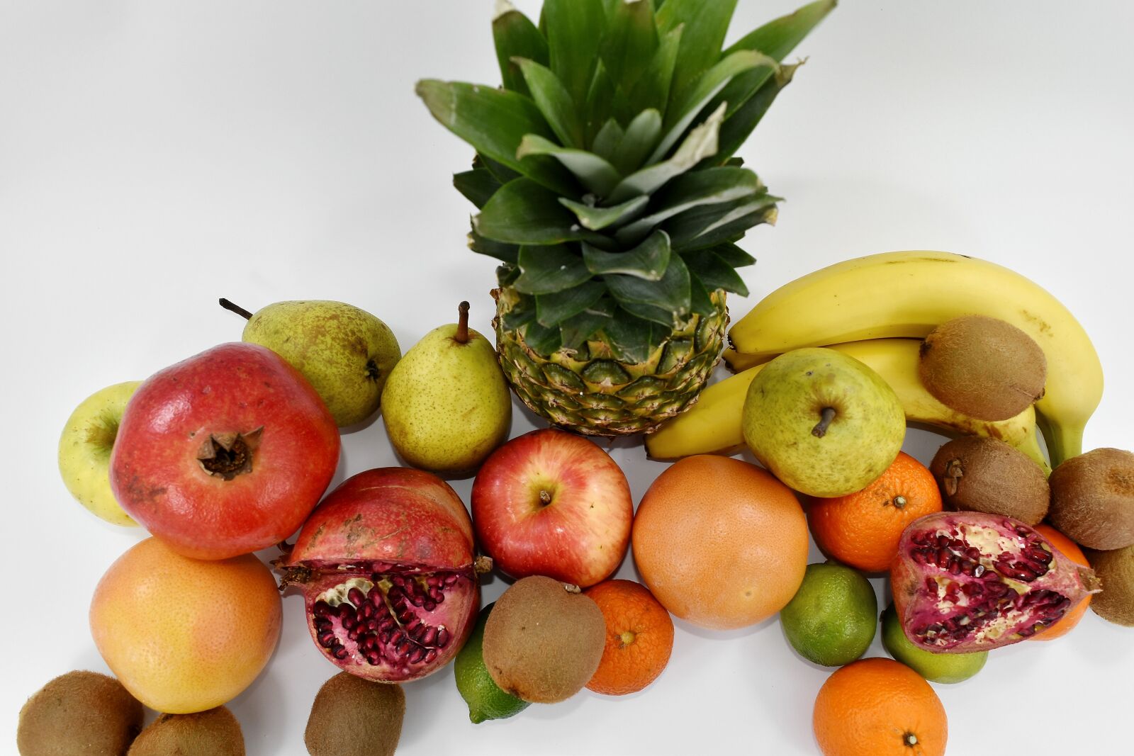 Nikon D5500 sample photo. Banana, grapefruit, pineapple, fruit photography