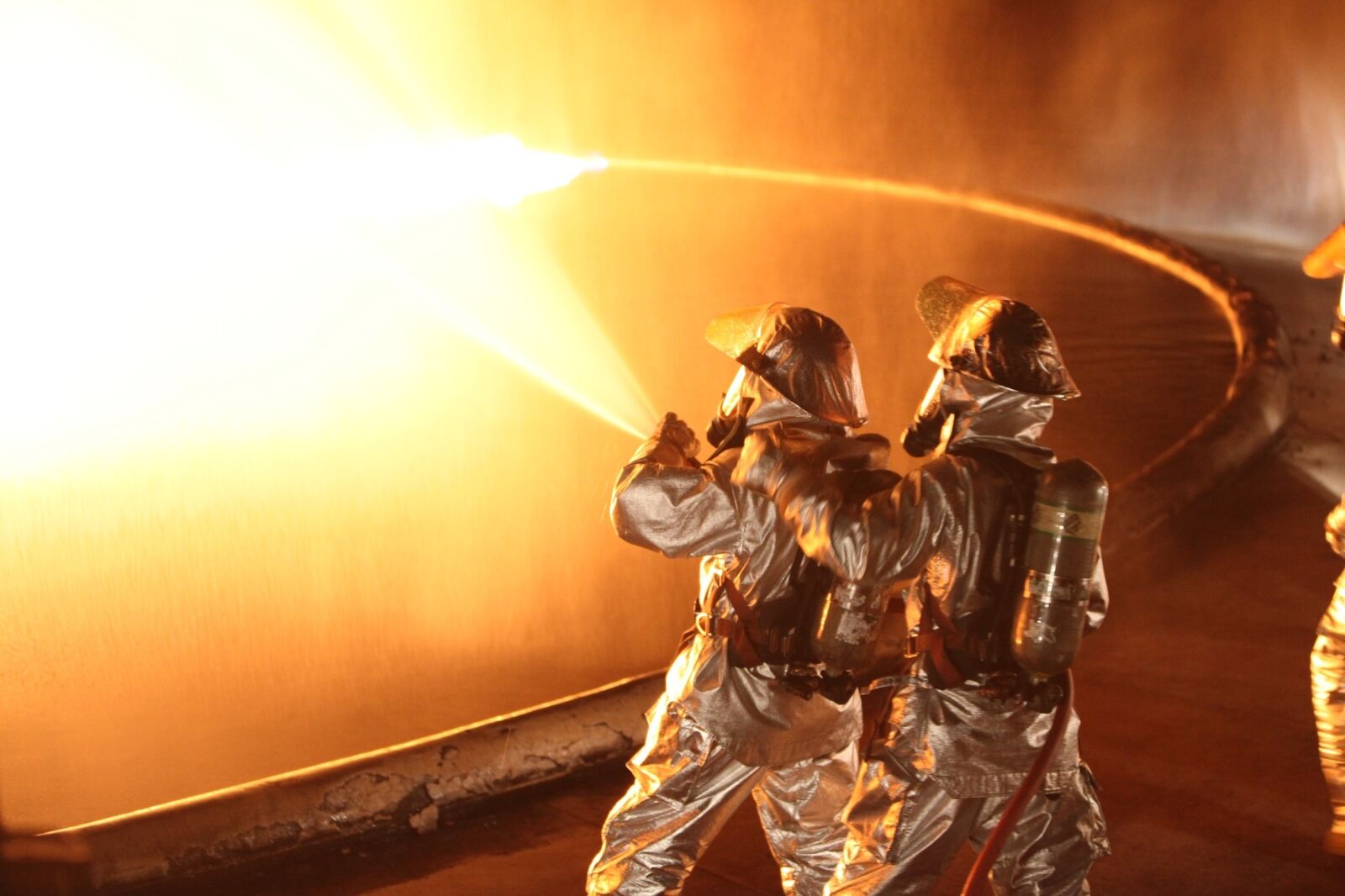 Canon EOS 5D Mark II sample photo. Firefighters, training, live photography