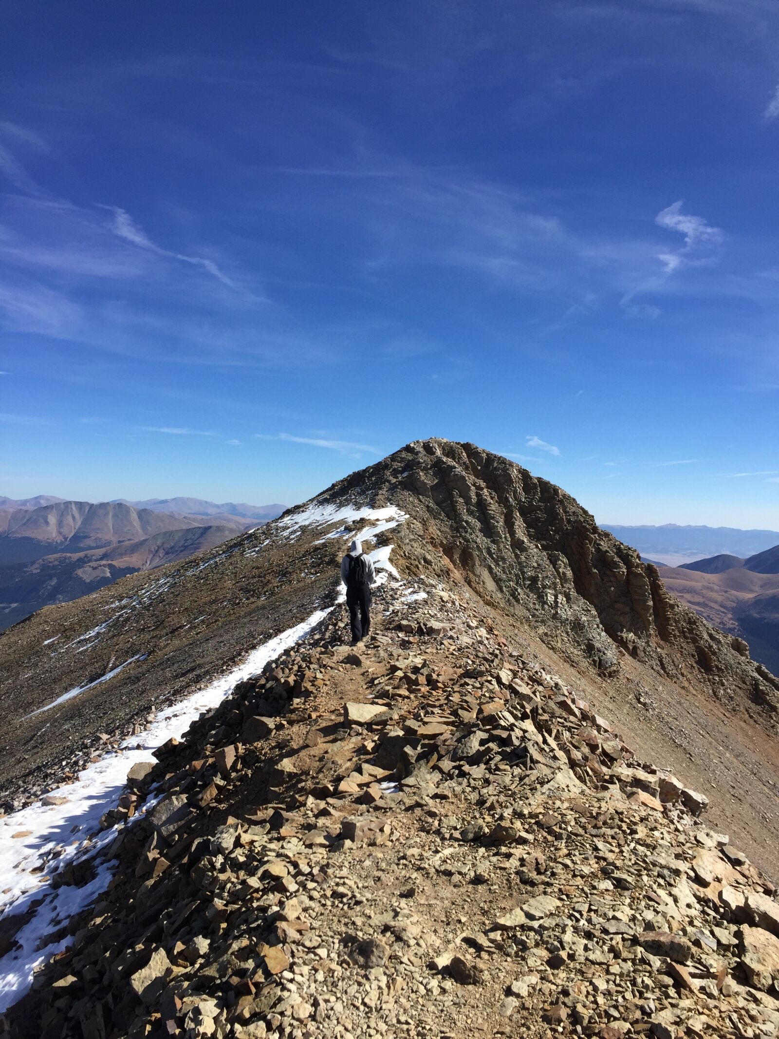 Apple iPhone 6 sample photo. Lone man, hiking, adventure photography