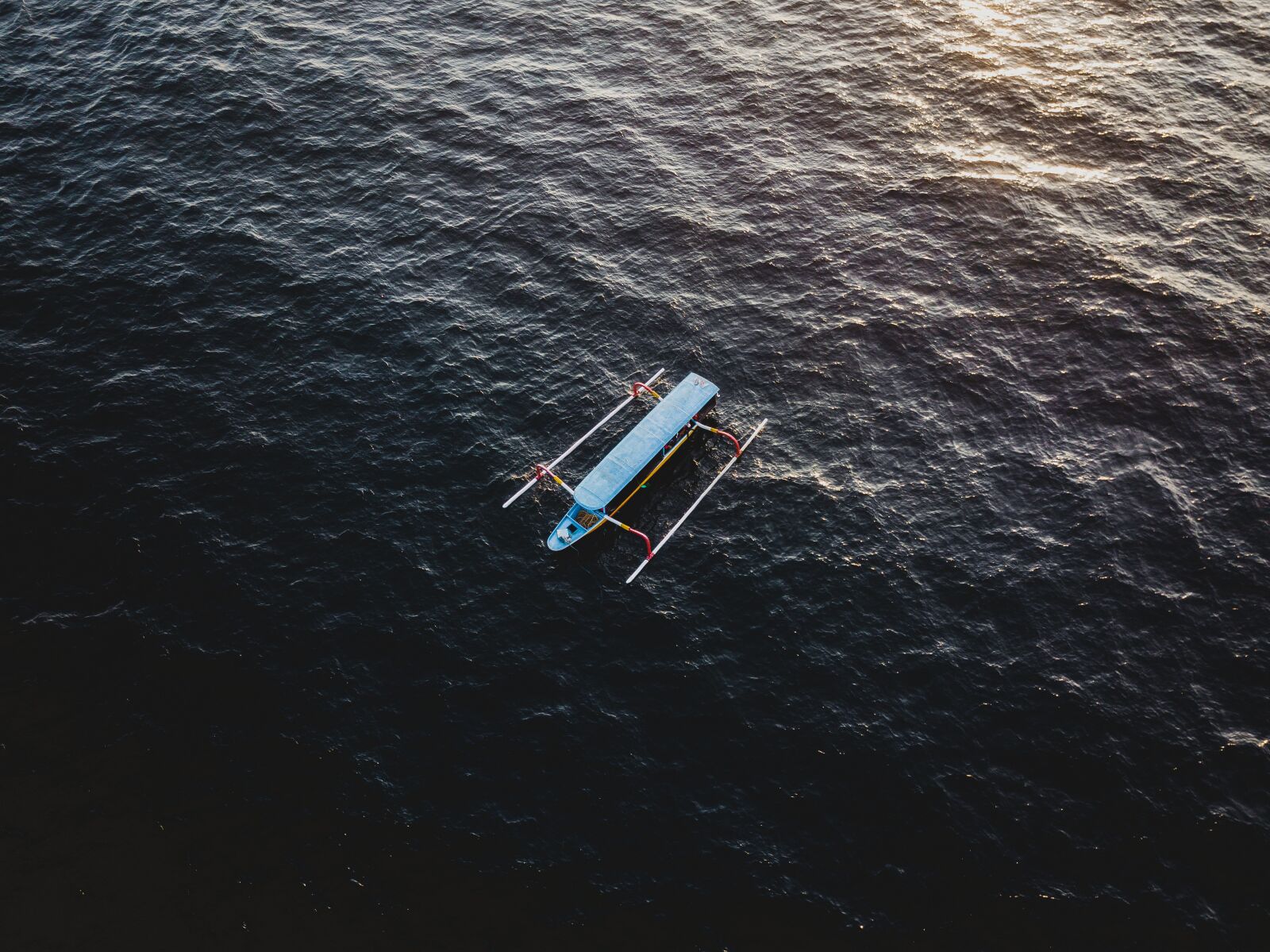 DJI FC220 sample photo. Boat, fisherman, fishing photography