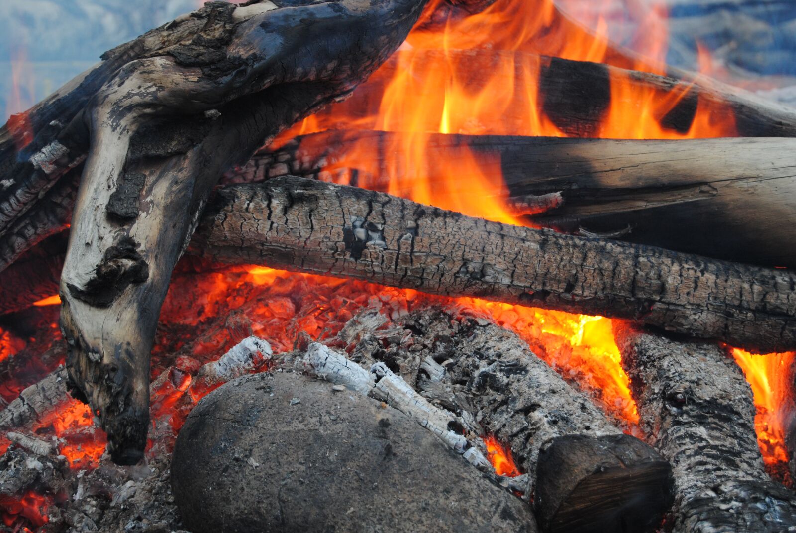 Nikon D3000 sample photo. Fire, campfire, wood photography