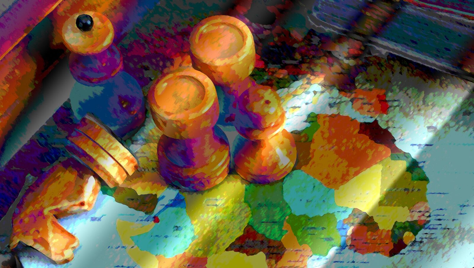 Nikon D3000 sample photo. Map, chess, reflection photography
