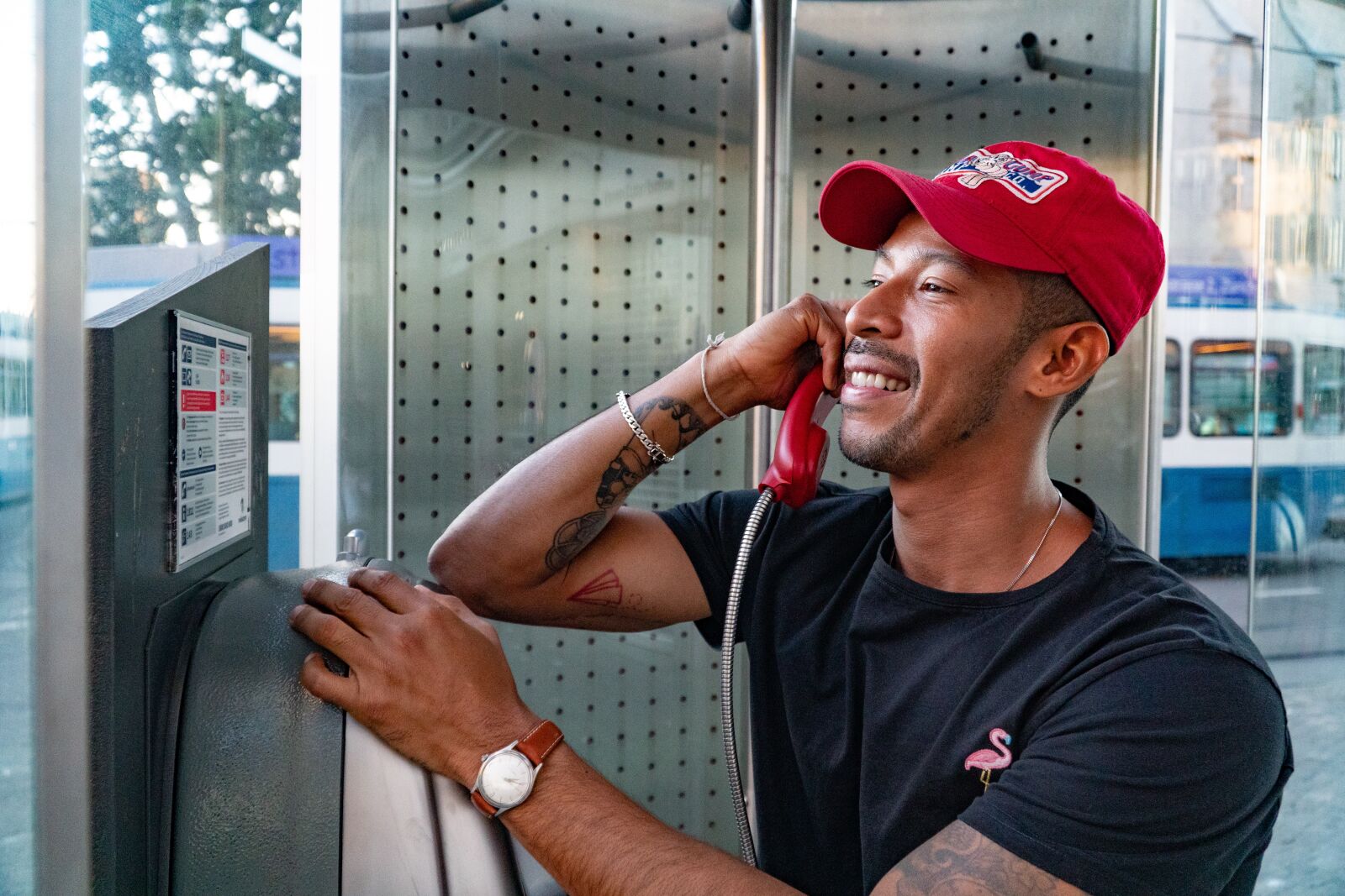 Sony a6500 sample photo. Phone booth, phone, emergency photography
