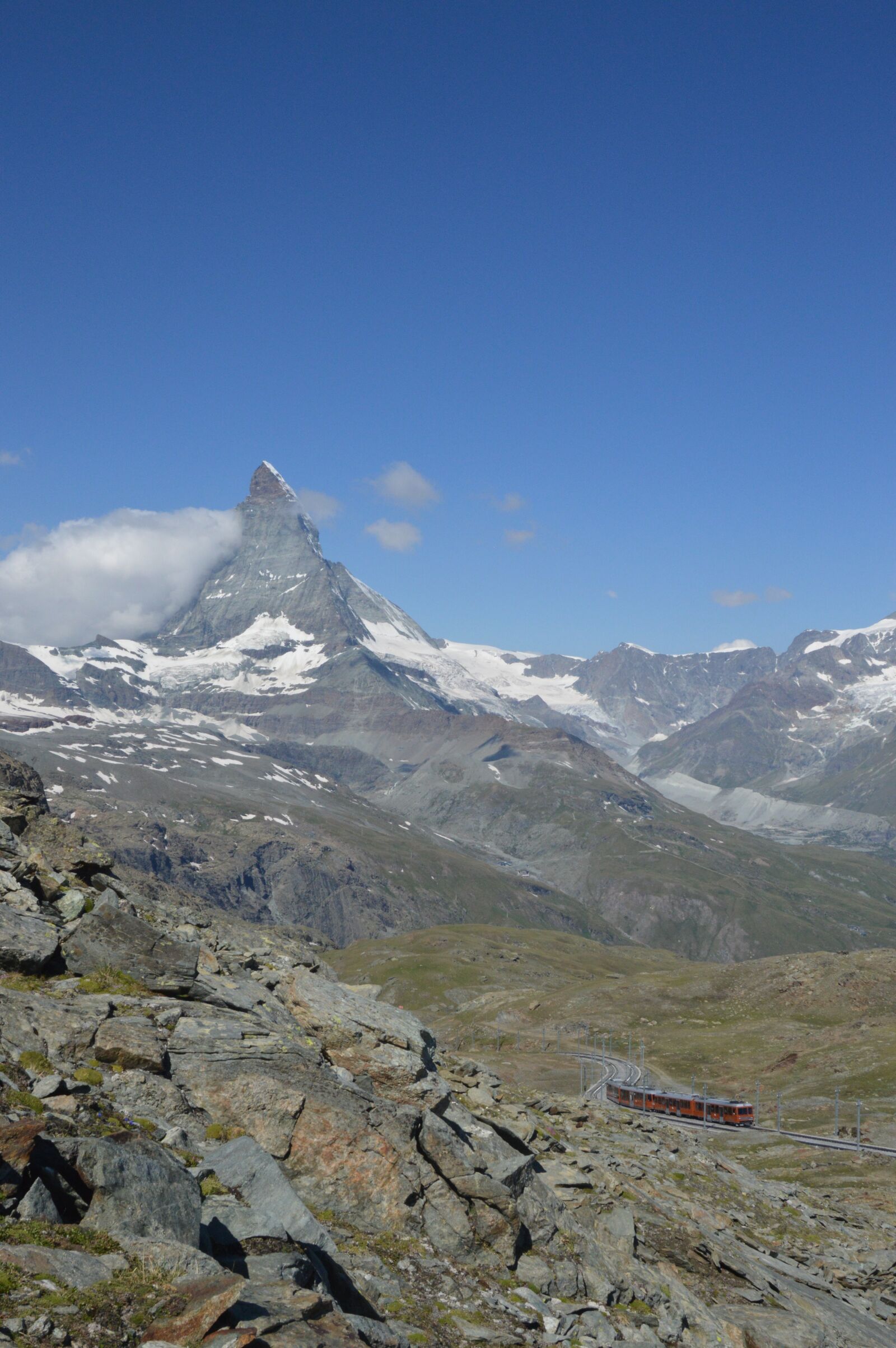 Nikon D3200 sample photo. Matterhorn, train, gornegrat photography
