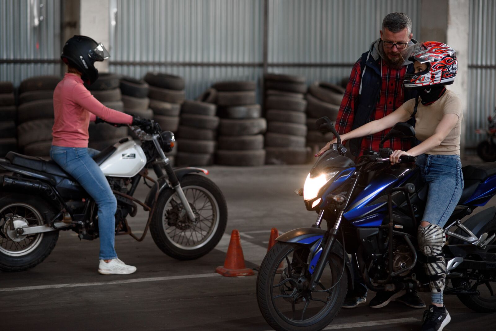 Nikon D750 sample photo. Girl, motorcycle, bike photography