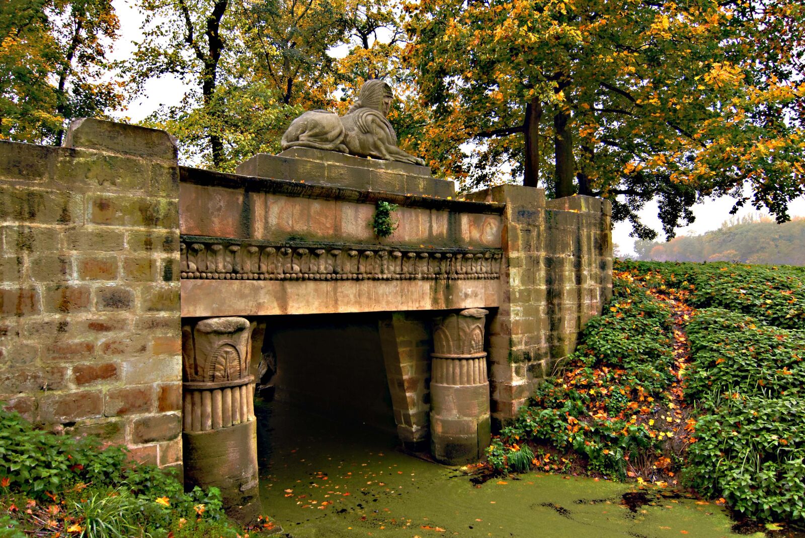 Nikon D200 sample photo. Park, the sphinx, bridge photography