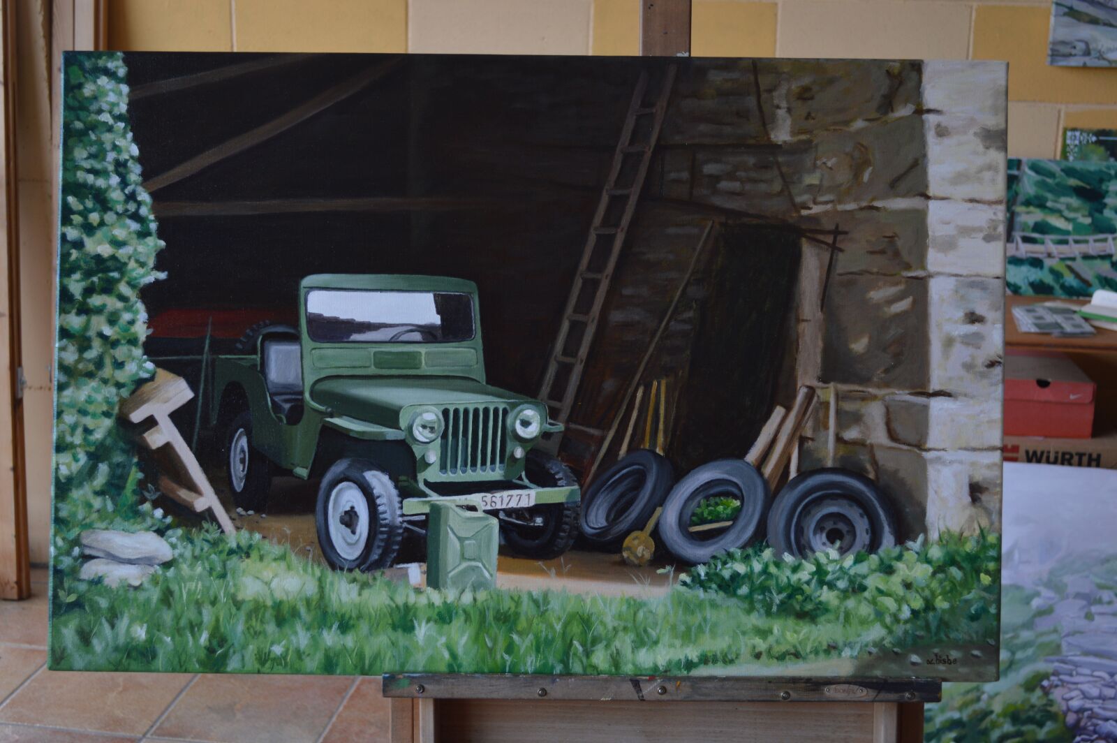 Nikon D3200 sample photo. Jeep, willys, painting photography