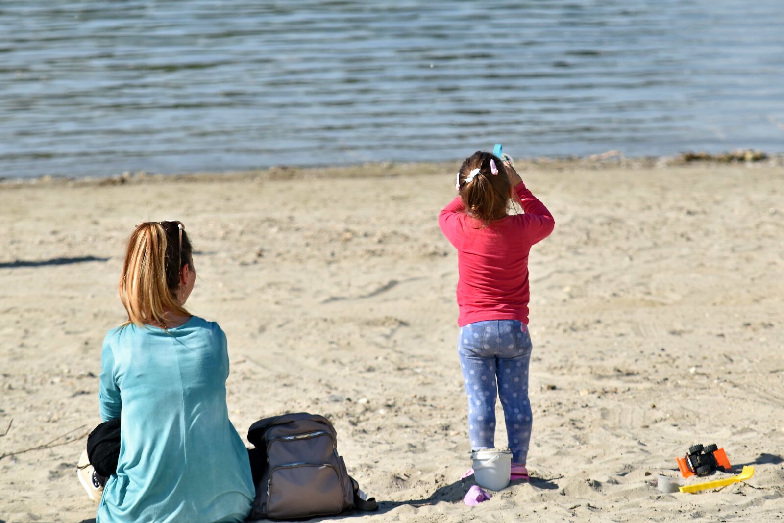 Nikon D5500 sample photo. Beach, daughter, mother, motherhood photography