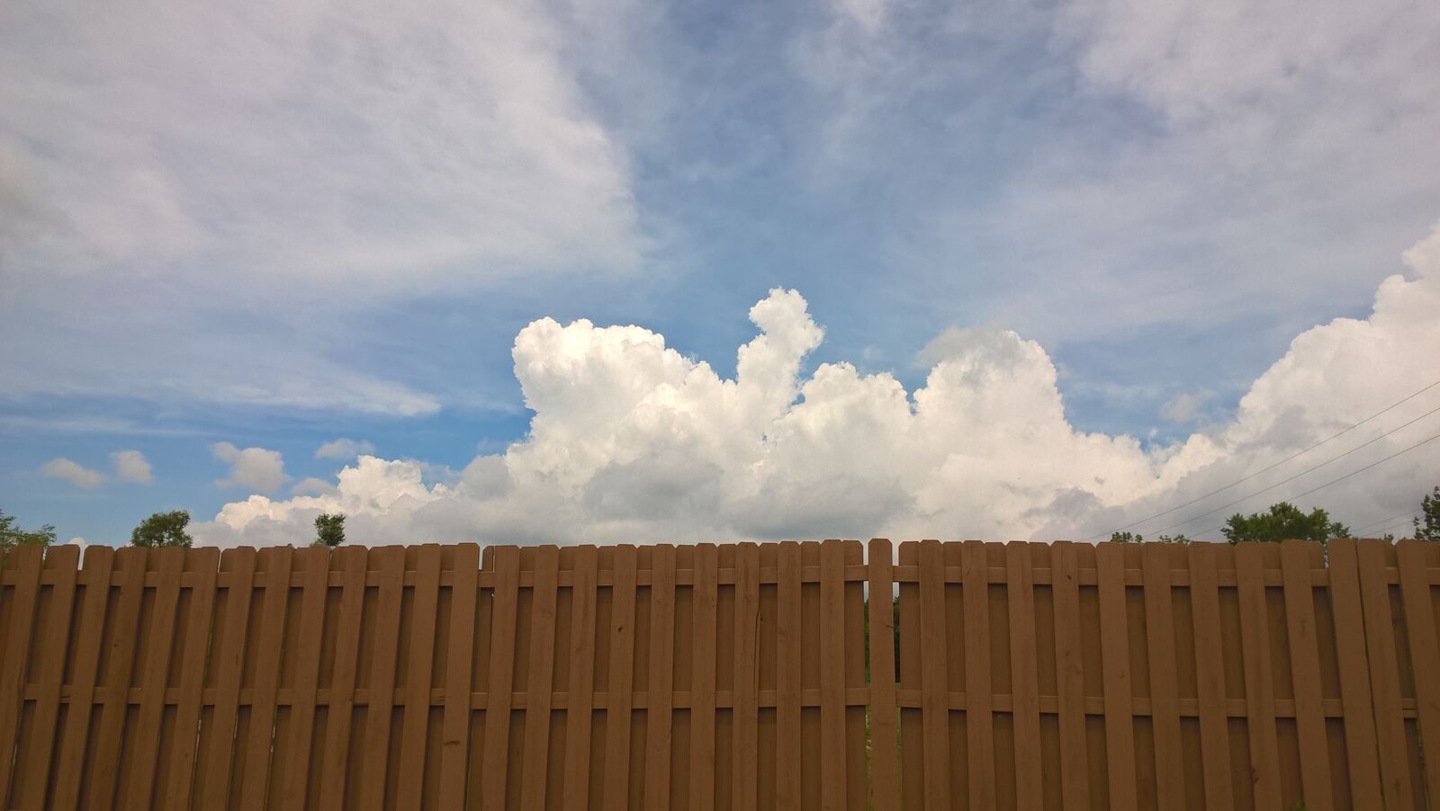 Microsoft Lumia 640 LTE sample photo. Fence, sky, clouds photography